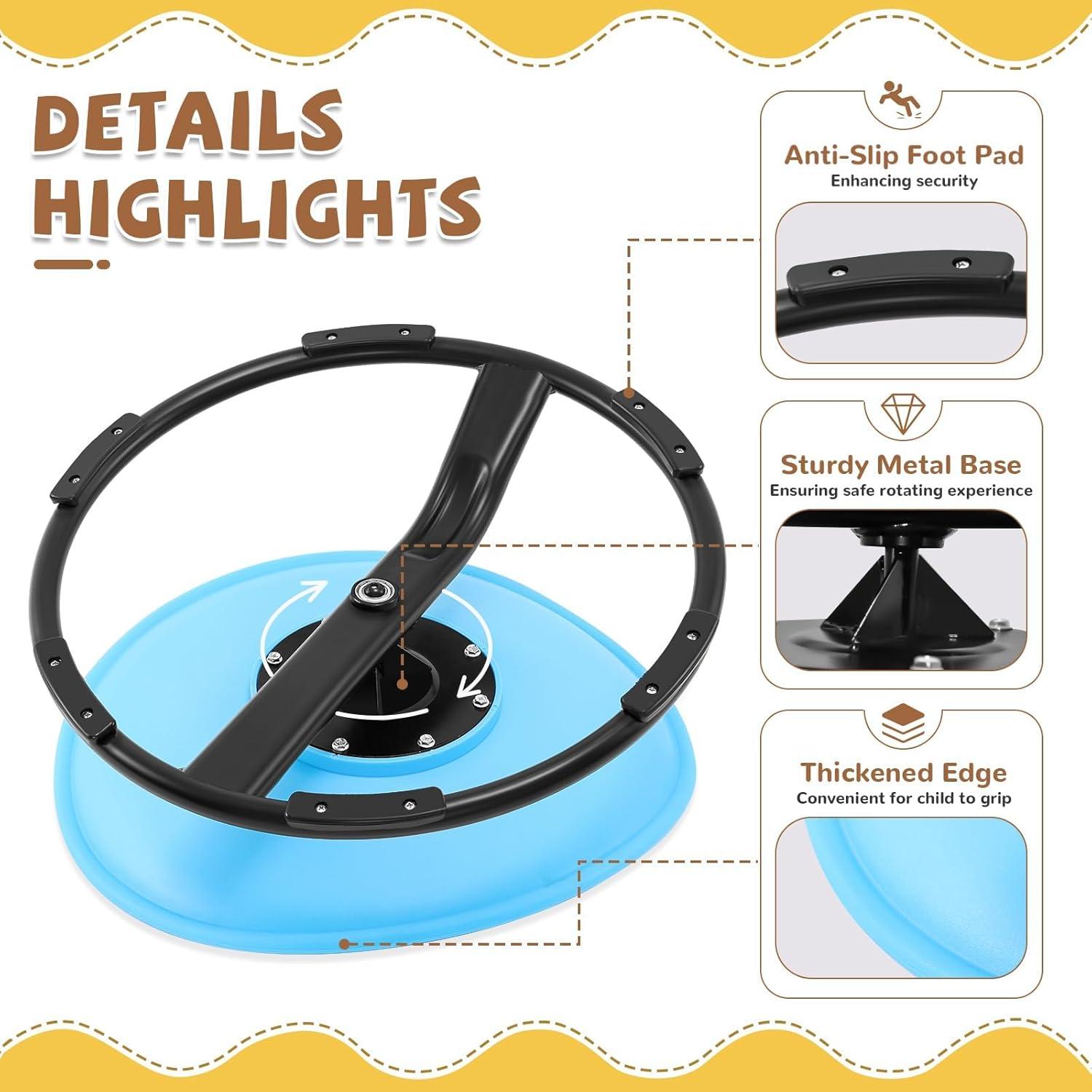 Silla Giratoria Sensory Zhenx para Niños Autistas Azul 53x48 cm