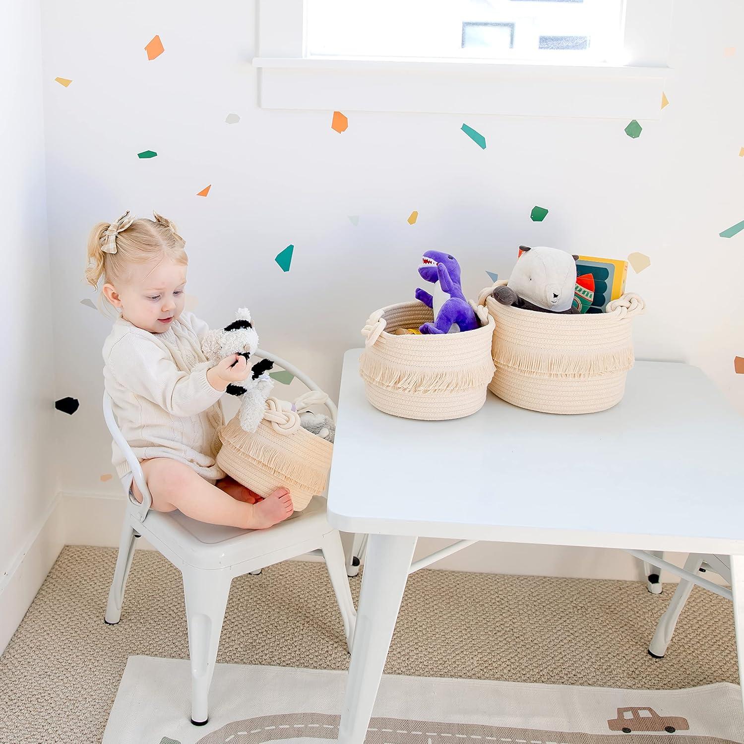 Juego de 3 Cestas de Almacenamiento NaturalCozy Beige