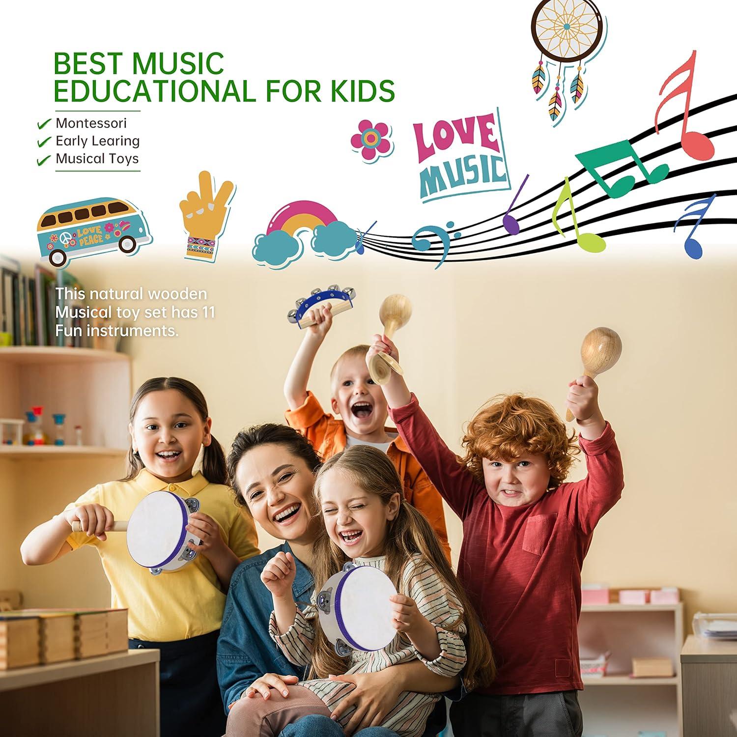 Set de Percusión de Madera Ecológica Crafteem para Niños