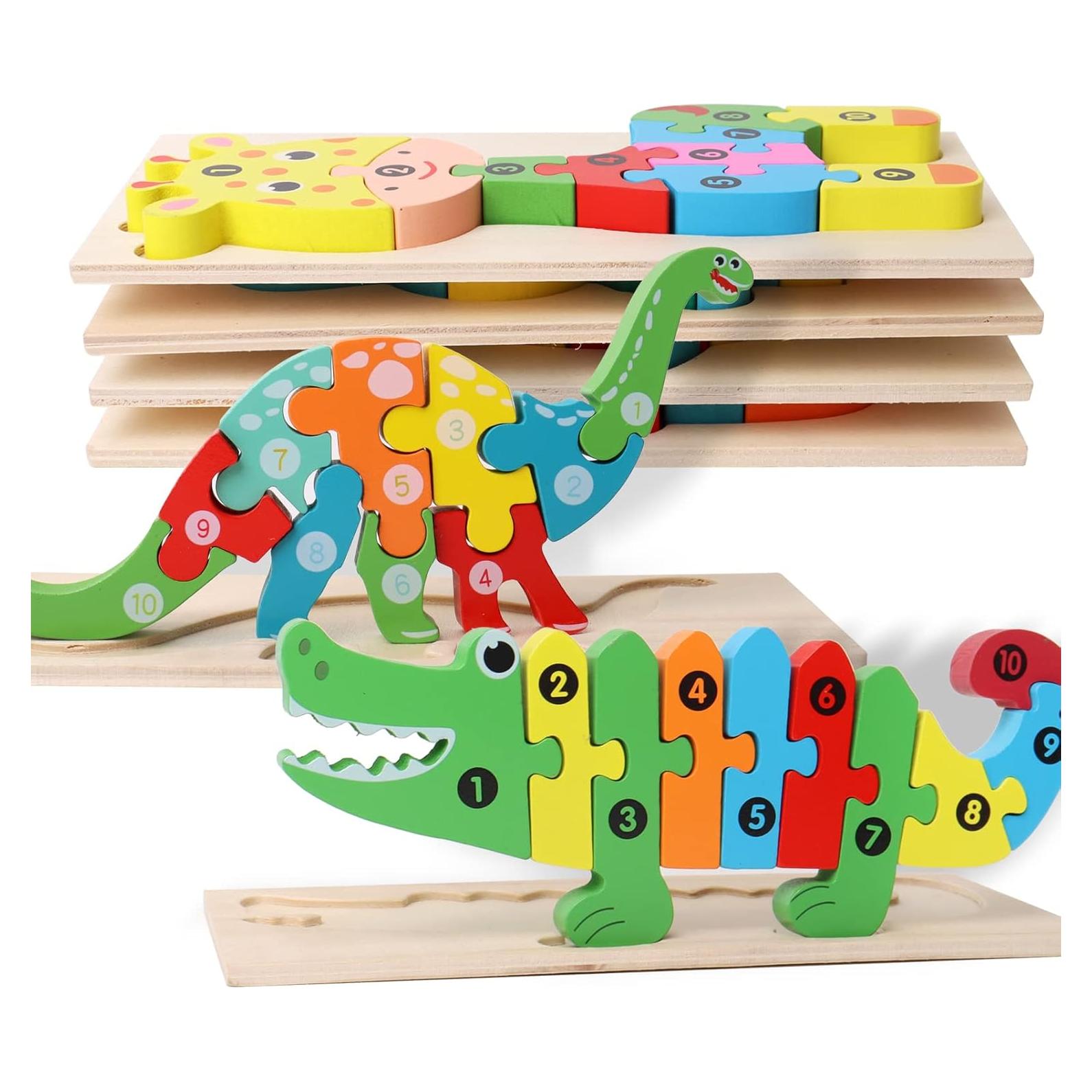 Rompecabezas de Madera SHIERDU para Niños 2-6 Años - 6 Piezas