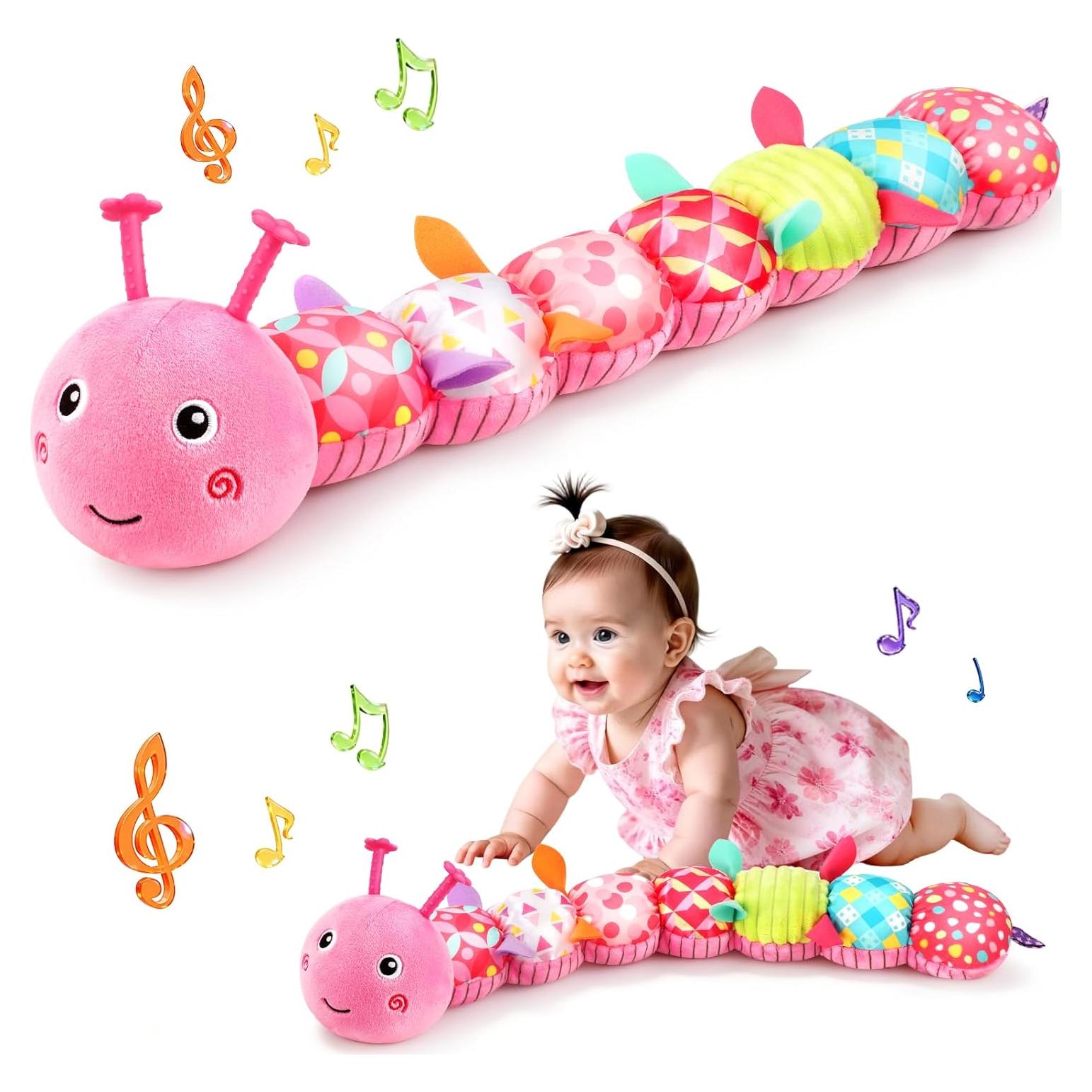 Juguete Musical de Oruga Tohibee para Bebés Rosa 0-12 Meses