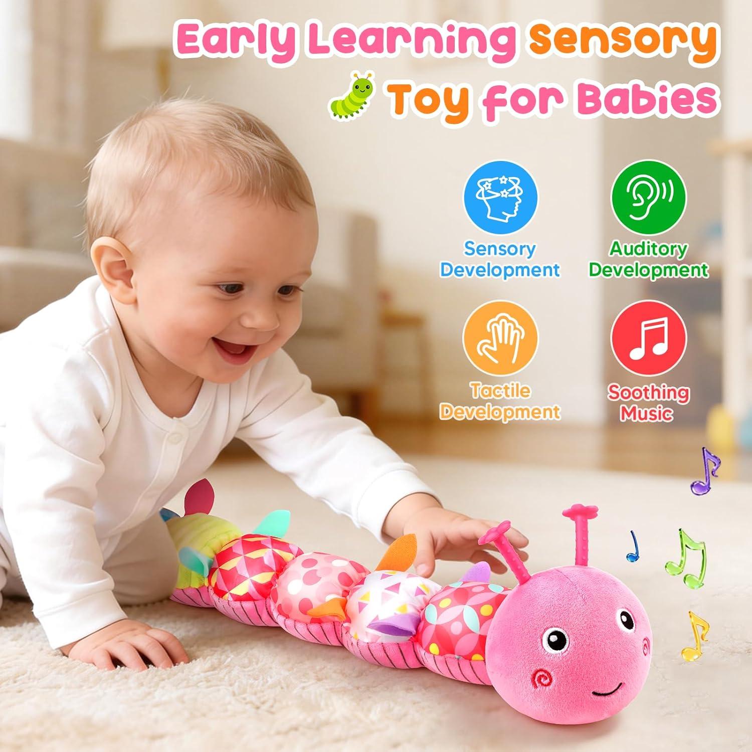 Juguete Musical de Oruga Tohibee para Bebés Rosa 0-12 Meses