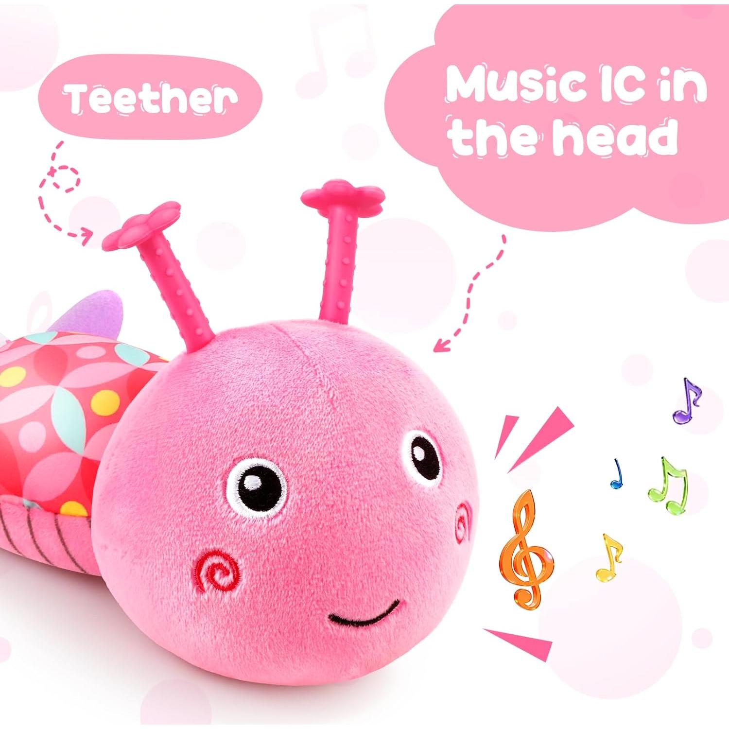 Juguete Musical de Oruga Tohibee para Bebés Rosa 0-12 Meses