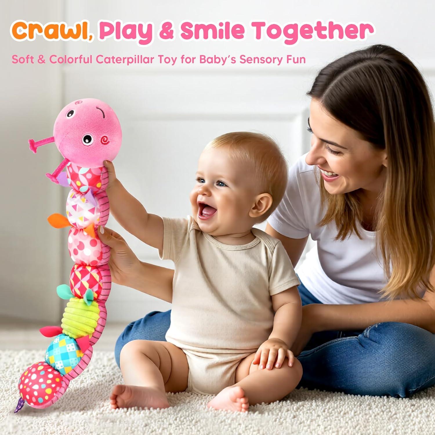 Juguete Musical de Oruga Tohibee para Bebés Rosa 0-12 Meses