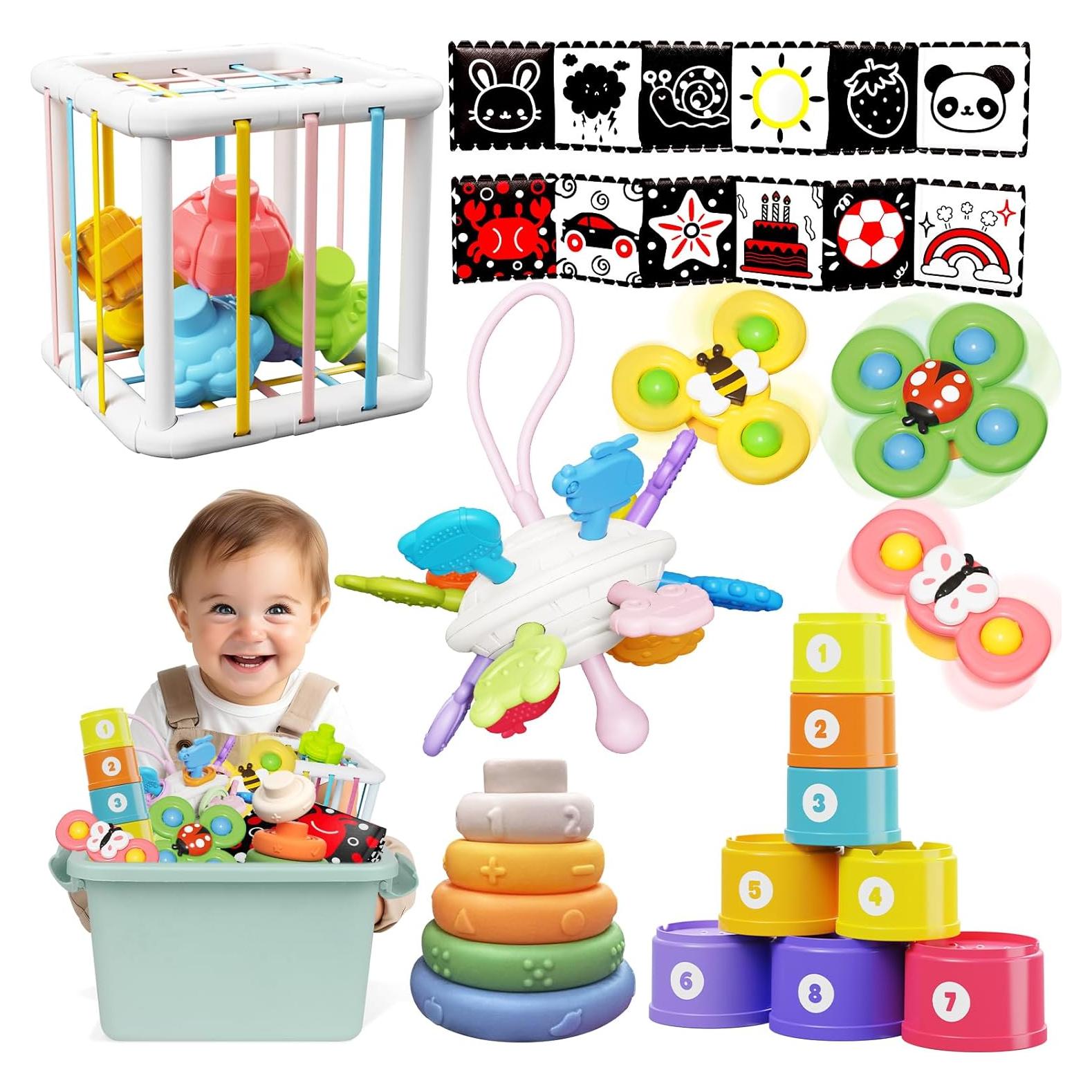 Juguete Montessori 6 en 1 FLLOBE para Bebés 6-12 Meses