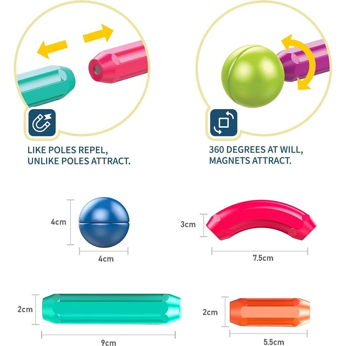 Juego de Bloques Magnéticos Ferthor Fun 25 Piezas Educativos