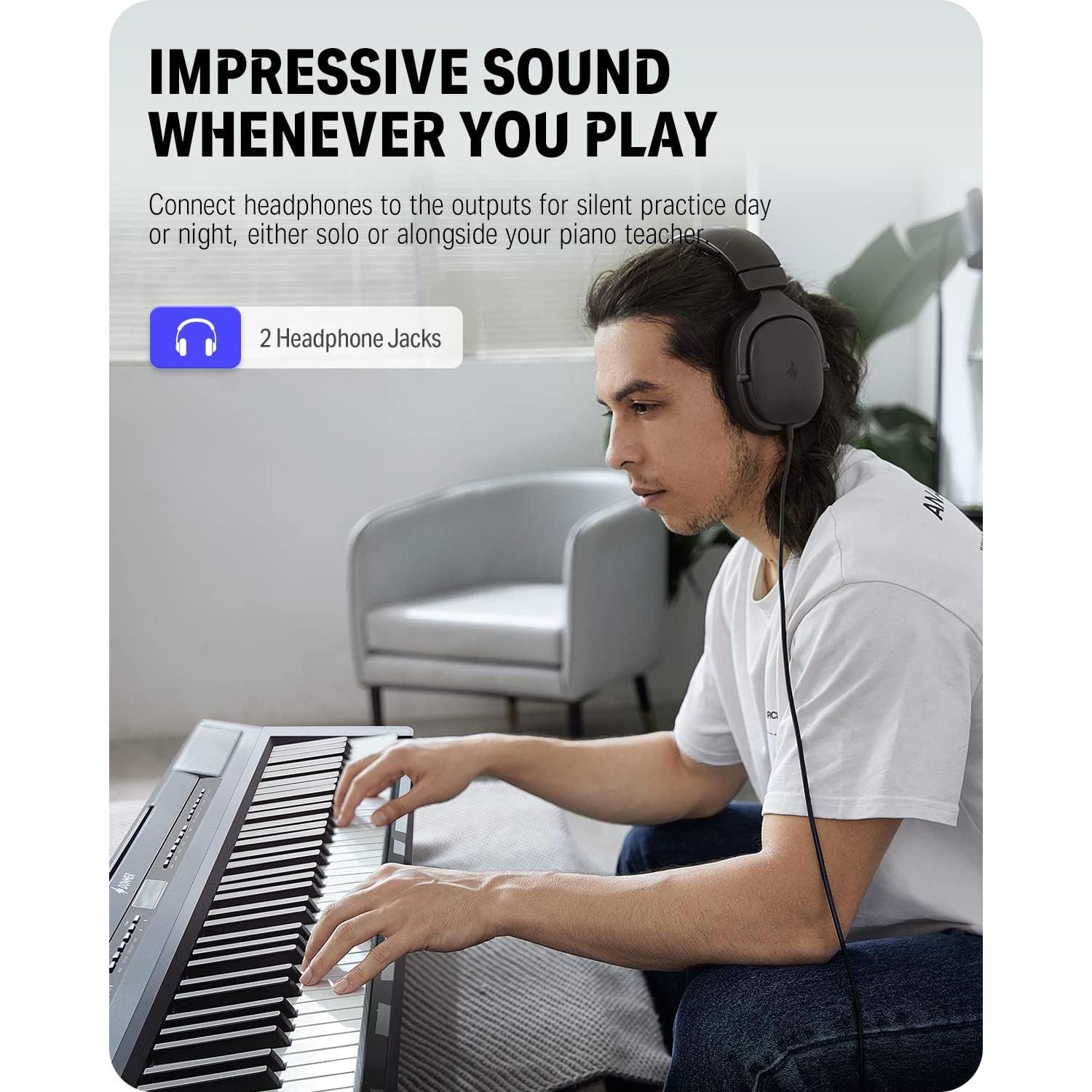 Piano Digital Donner DEP-20 88 Teclas Ponderadas para Principiantes