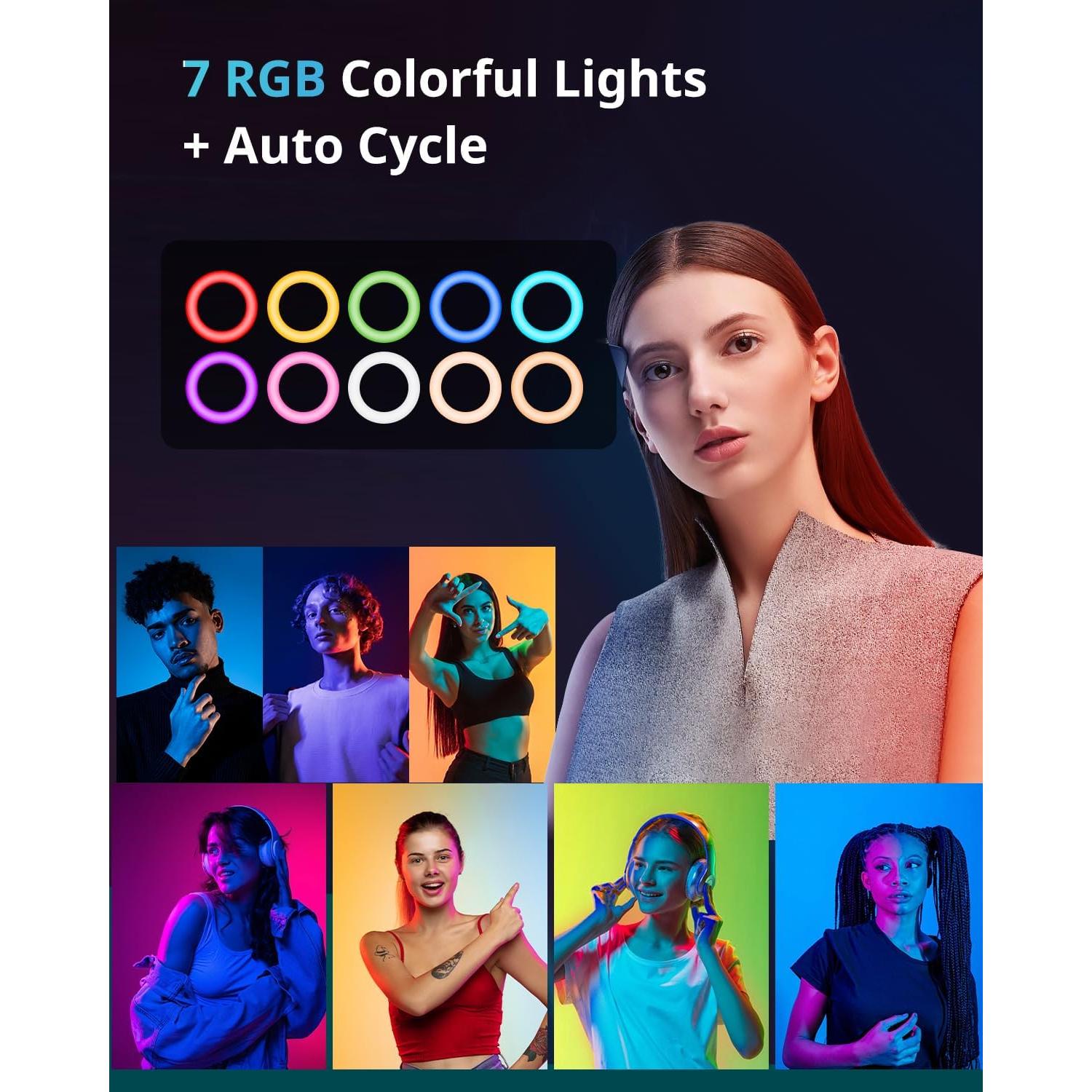 Luz de Anillo RGB UBeesize 30.48 cm con Tripod 127 cm