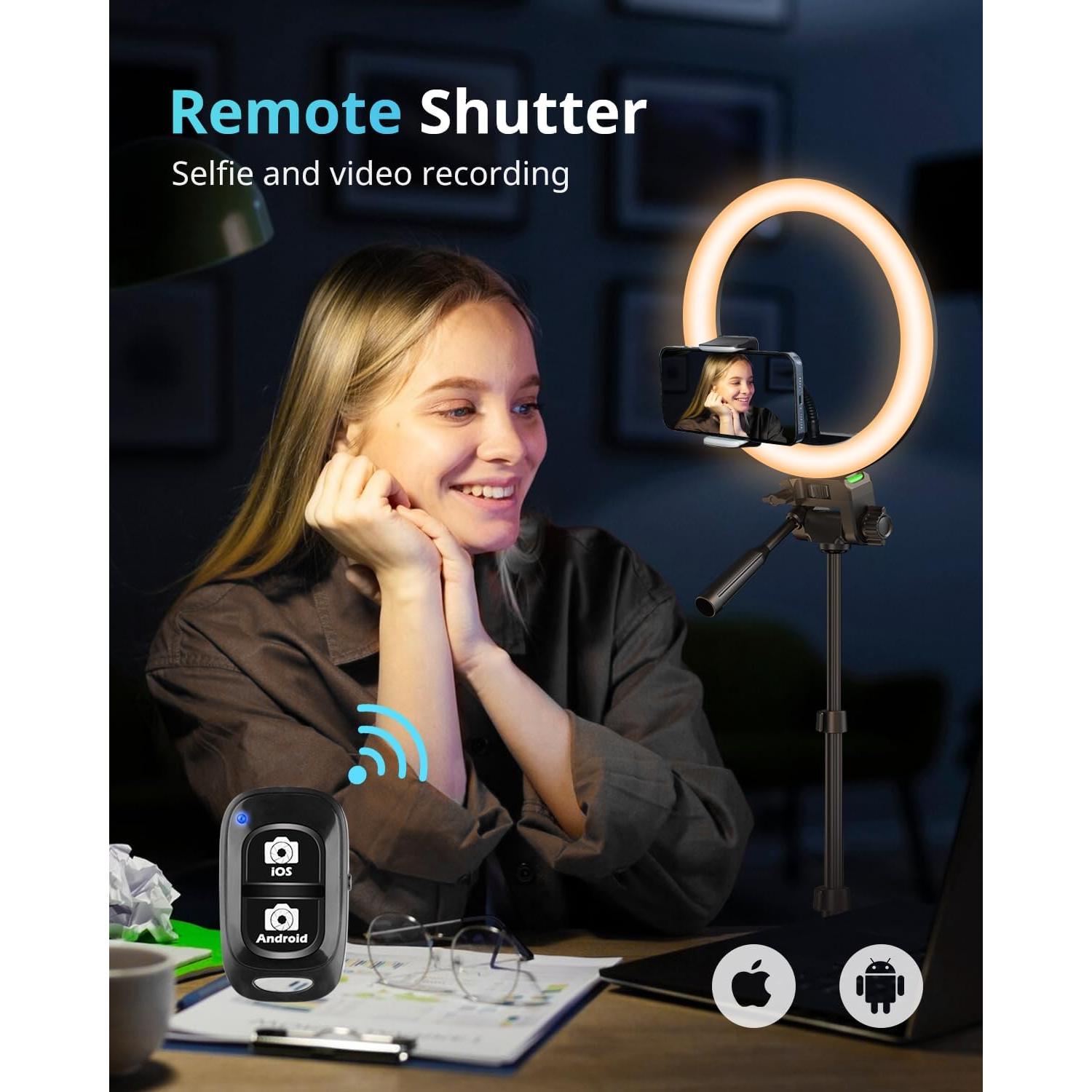 Luz de Anillo RGB UBeesize 30.48 cm con Tripod 127 cm