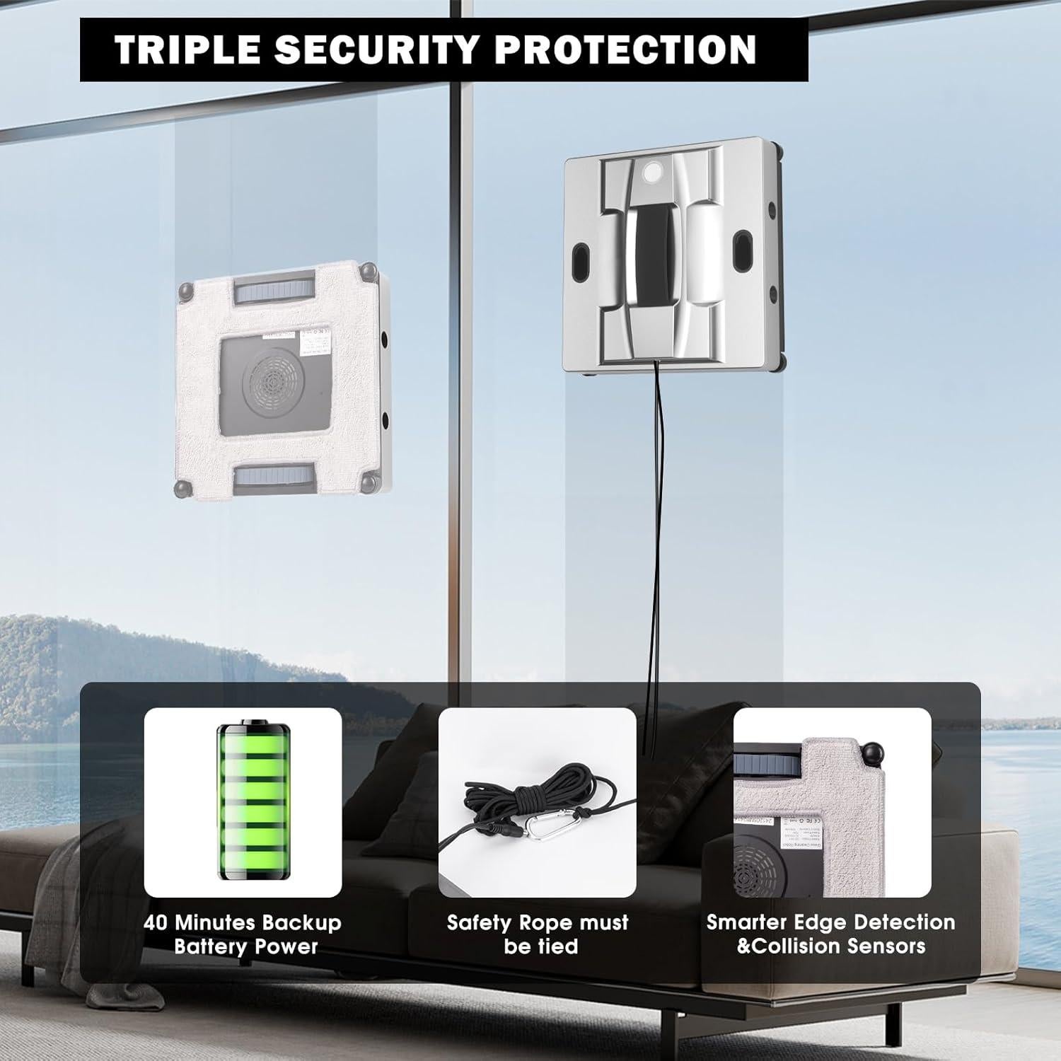 Robot de Limpieza de Ventanas KUIKIBO K1 6000Pa Automático