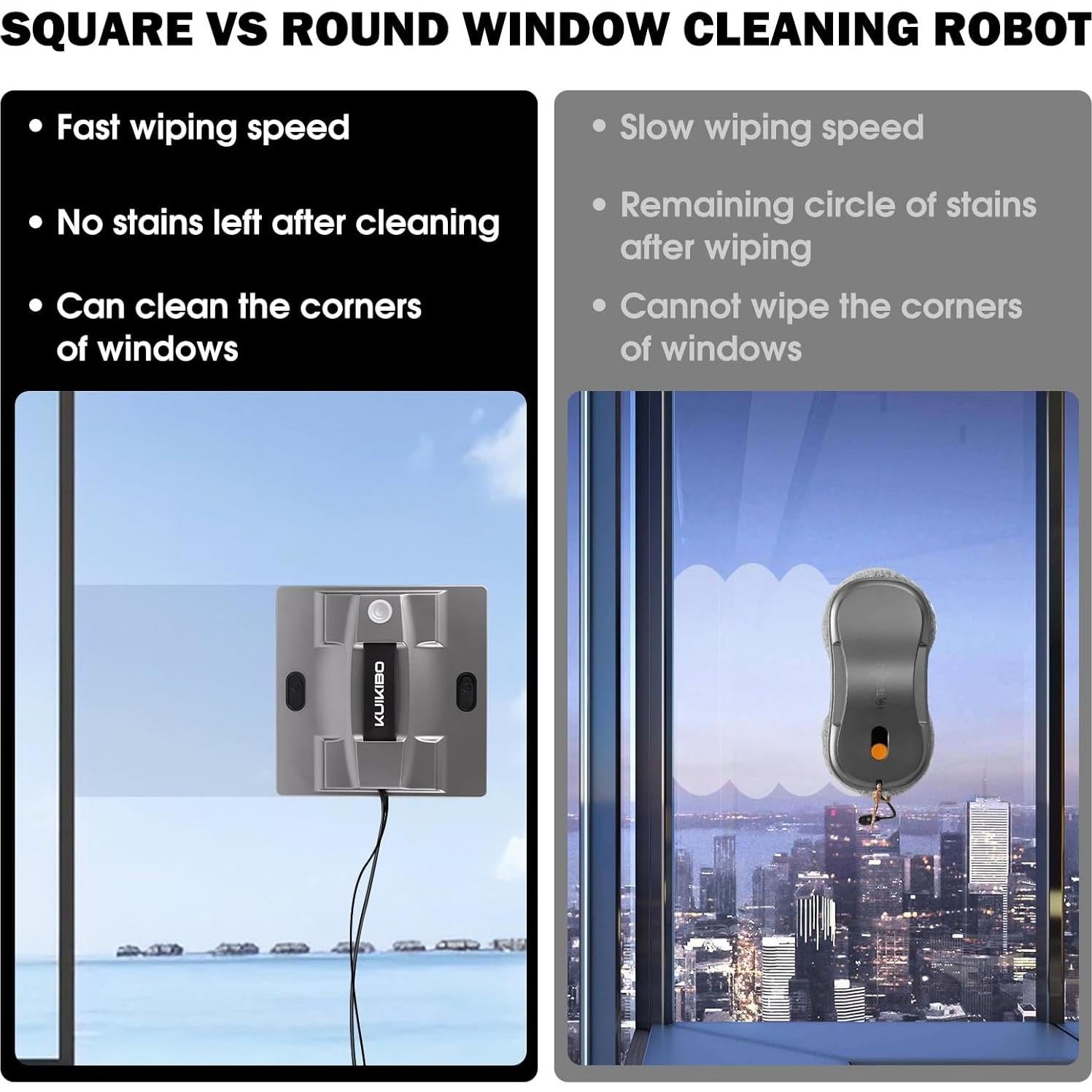 Robot de Limpieza de Ventanas KUIKIBO K1 6000Pa Automático