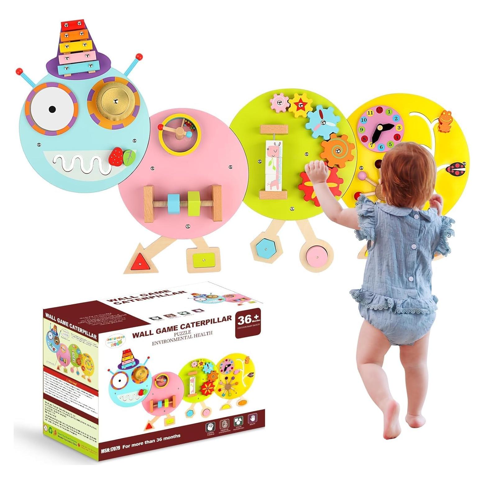 Tablero de Actividad Sensorial Montessori Sinpedex Caterpillar B