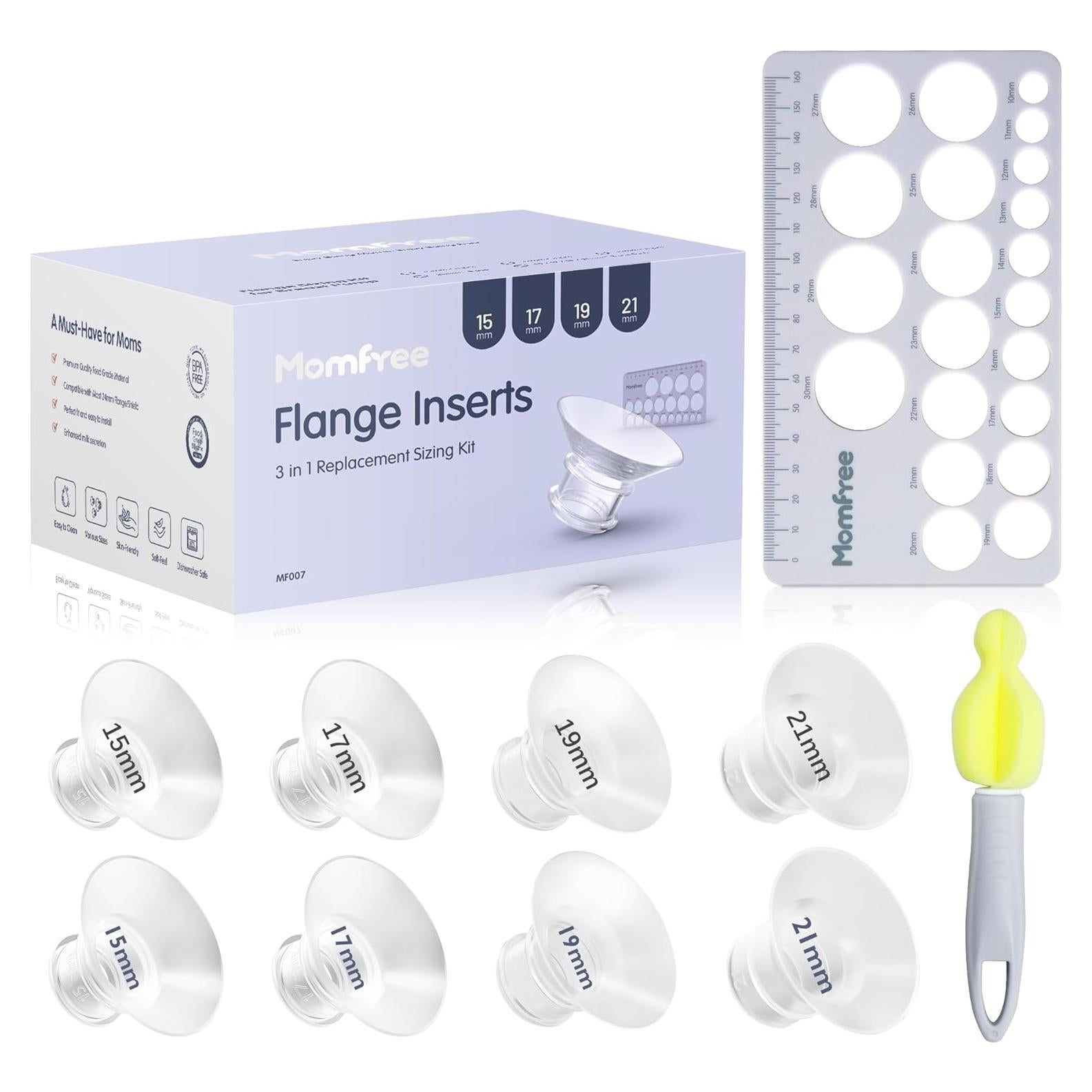 Kit de Bridas para Extractor de Leche Momfree 8PCS 15-21mm