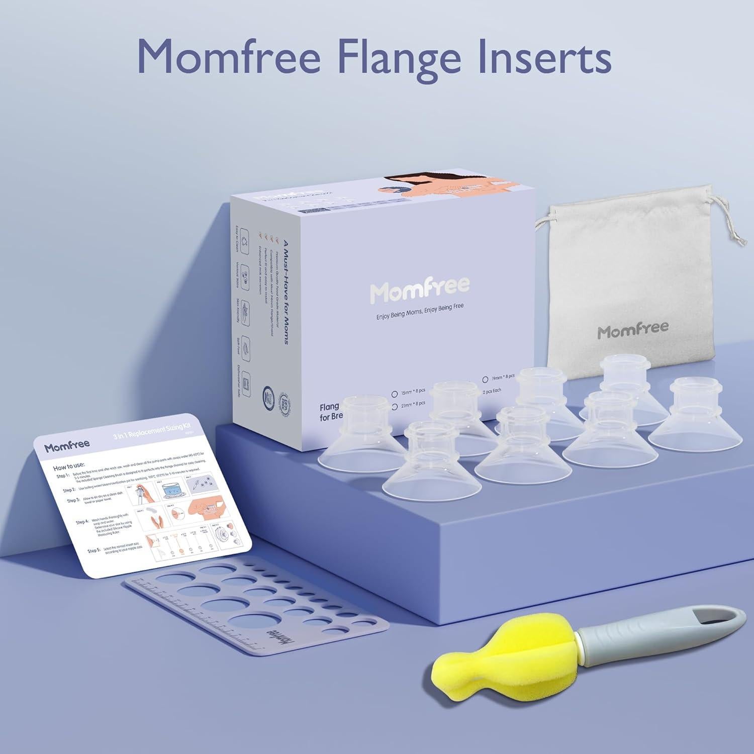 Kit de Bridas para Extractor de Leche Momfree 8PCS 15-21mm