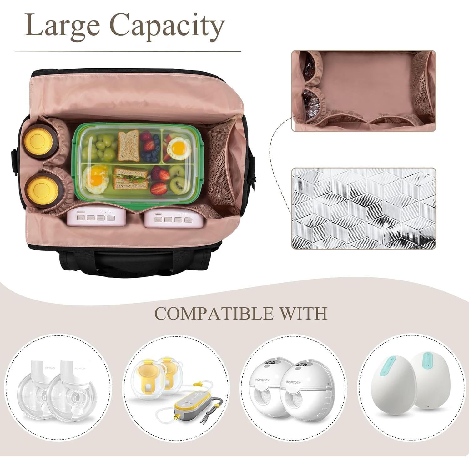 Bolsa Grande LUXJA para Extractor de Leche Portátil con Tapete