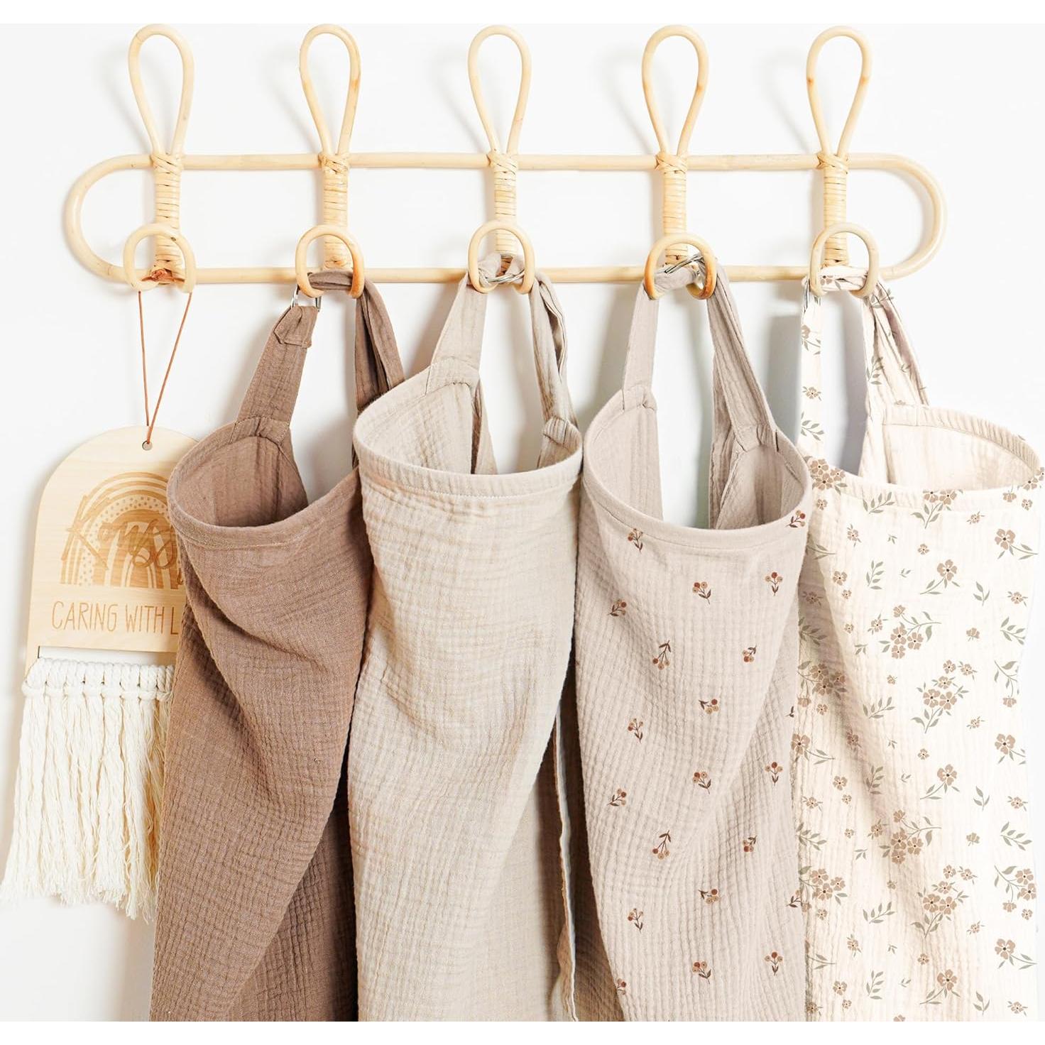 Cubierta de Lactancia Konssy 100% Algodón Transpirable Negro