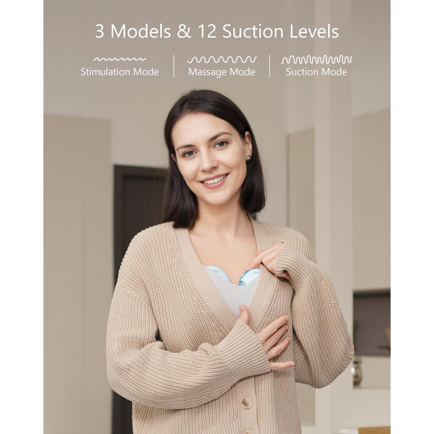 Extractor de Leche Materna Eléctrico Portátil GLE32 Azul 3 Modos