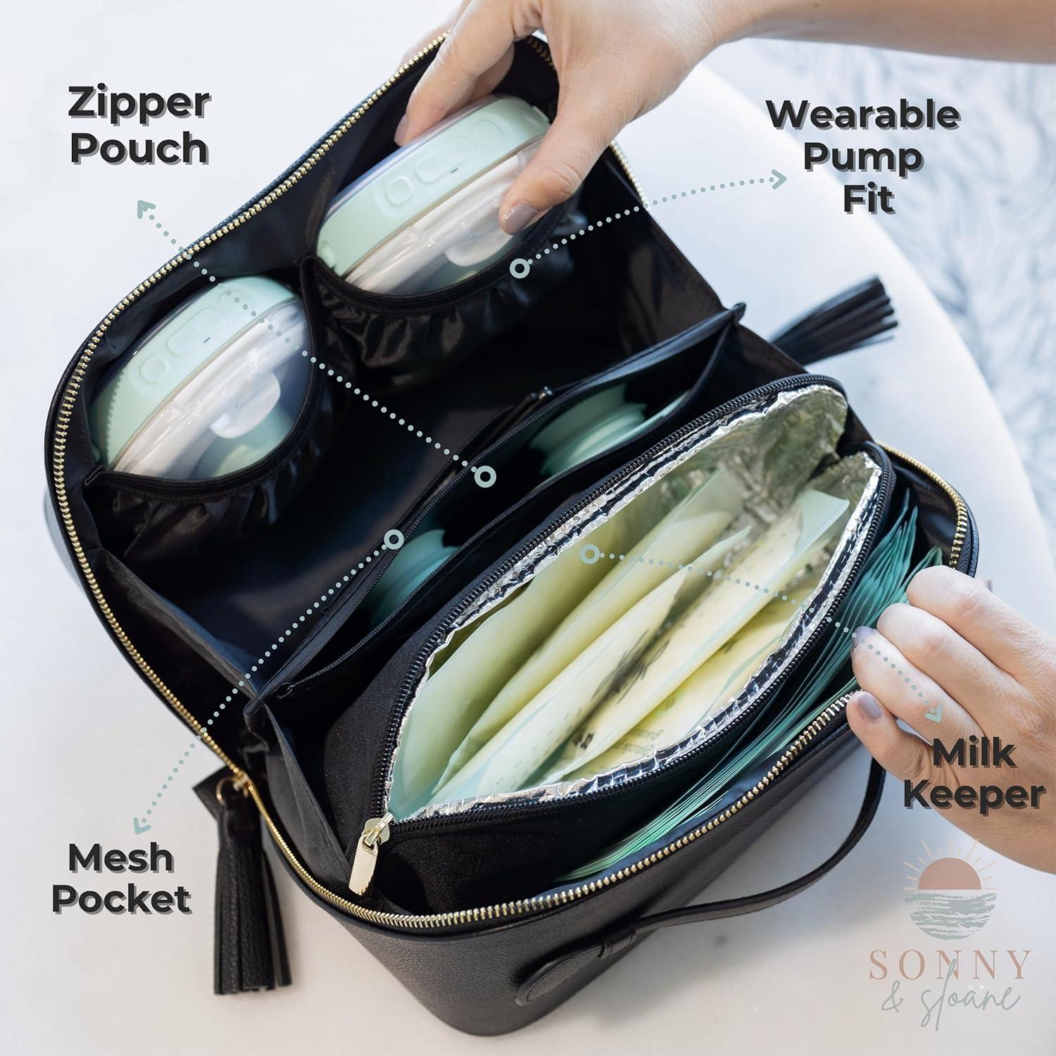 Bolsa Extractora de Leche Materna Vegana Sonny Sloane - Negro