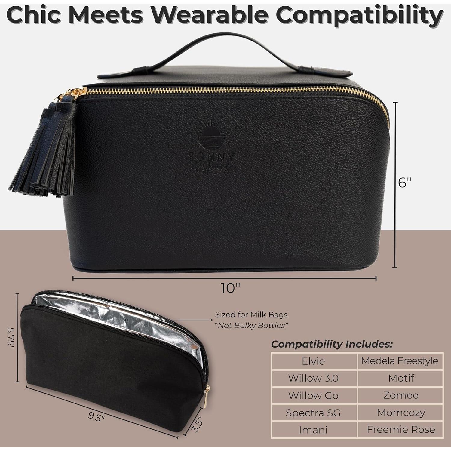 Bolsa Extractora de Leche Materna Vegana Sonny Sloane - Negro