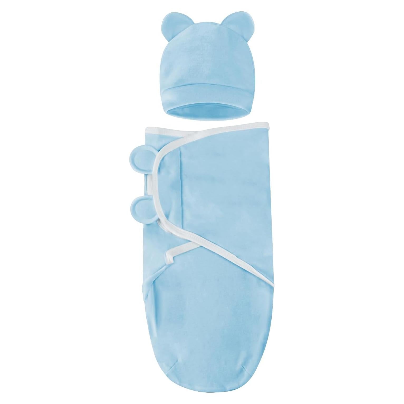 Saco de Sueño para Bebés Fecawd 0-3 Meses Azul Ajustable