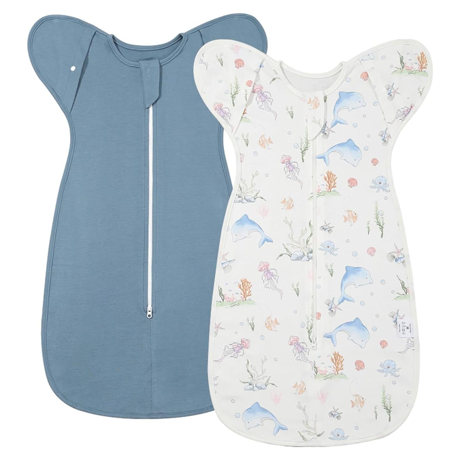 Saco de Dormir Transicional ANYEDDE 0-3 Meses Algodón Azul
