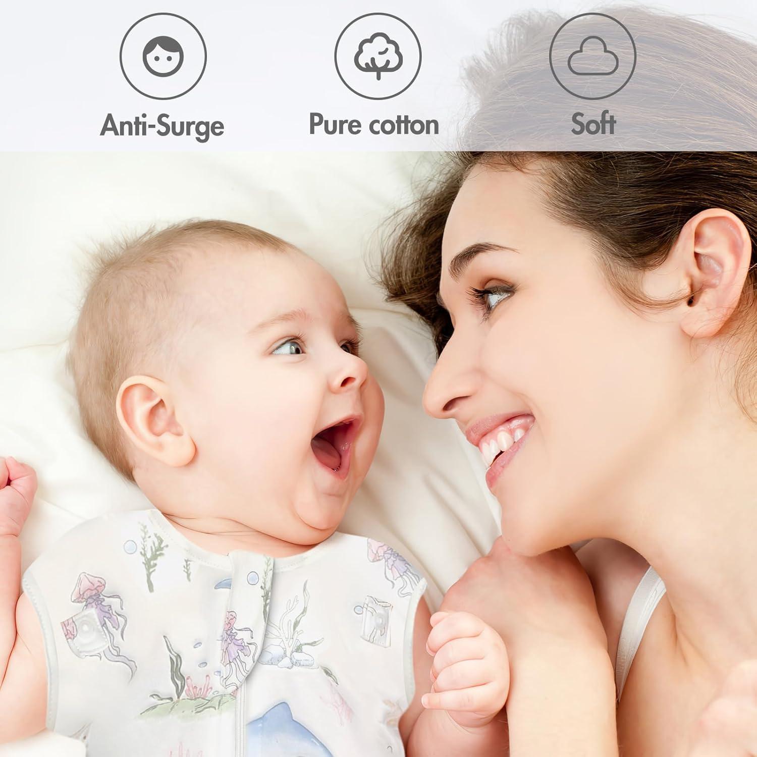 Saco de Dormir Transicional ANYEDDE 0-3 Meses Algodón Azul