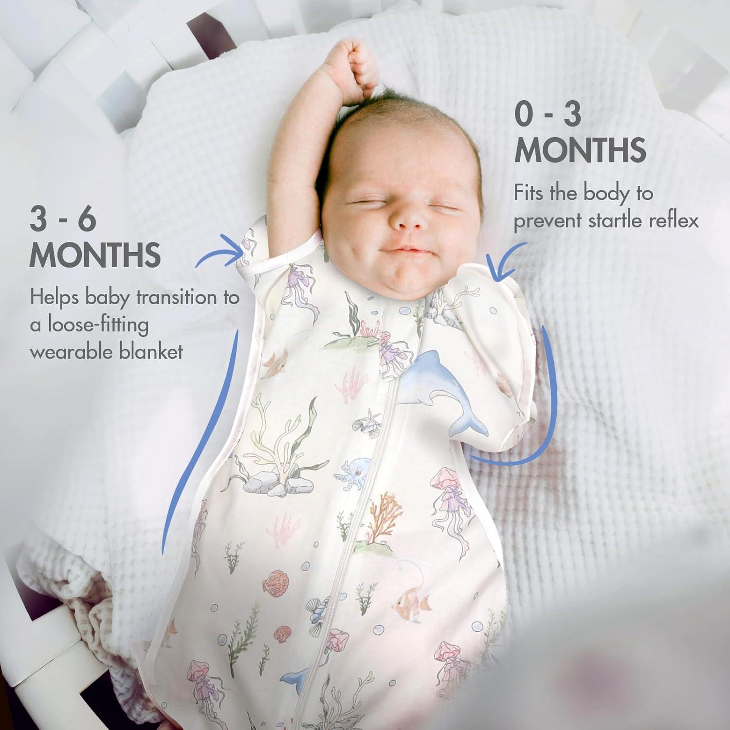 Saco de Dormir Transicional ANYEDDE 0-3 Meses Algodón Azul