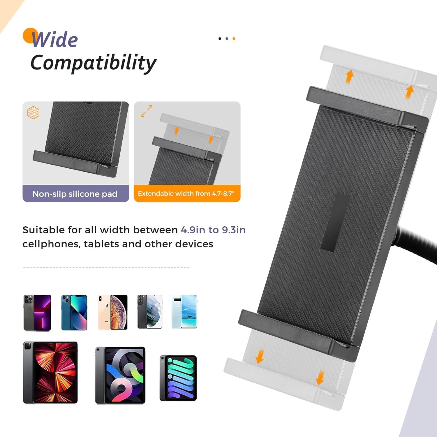 Soporte de trípode ajustable Aureday 67" (170.2 cm) para tabletas