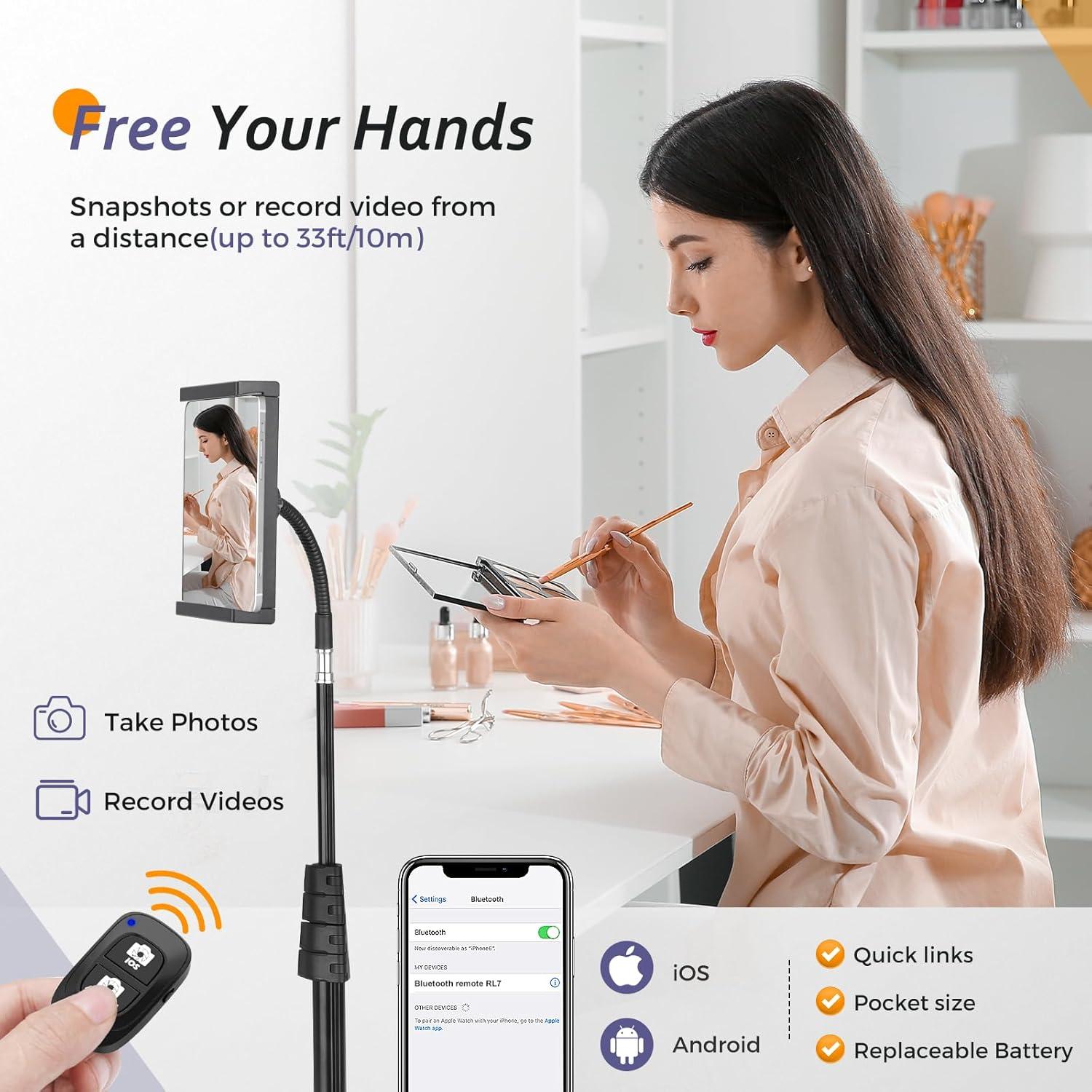 Soporte de trípode ajustable Aureday 67" (170.2 cm) para tabletas