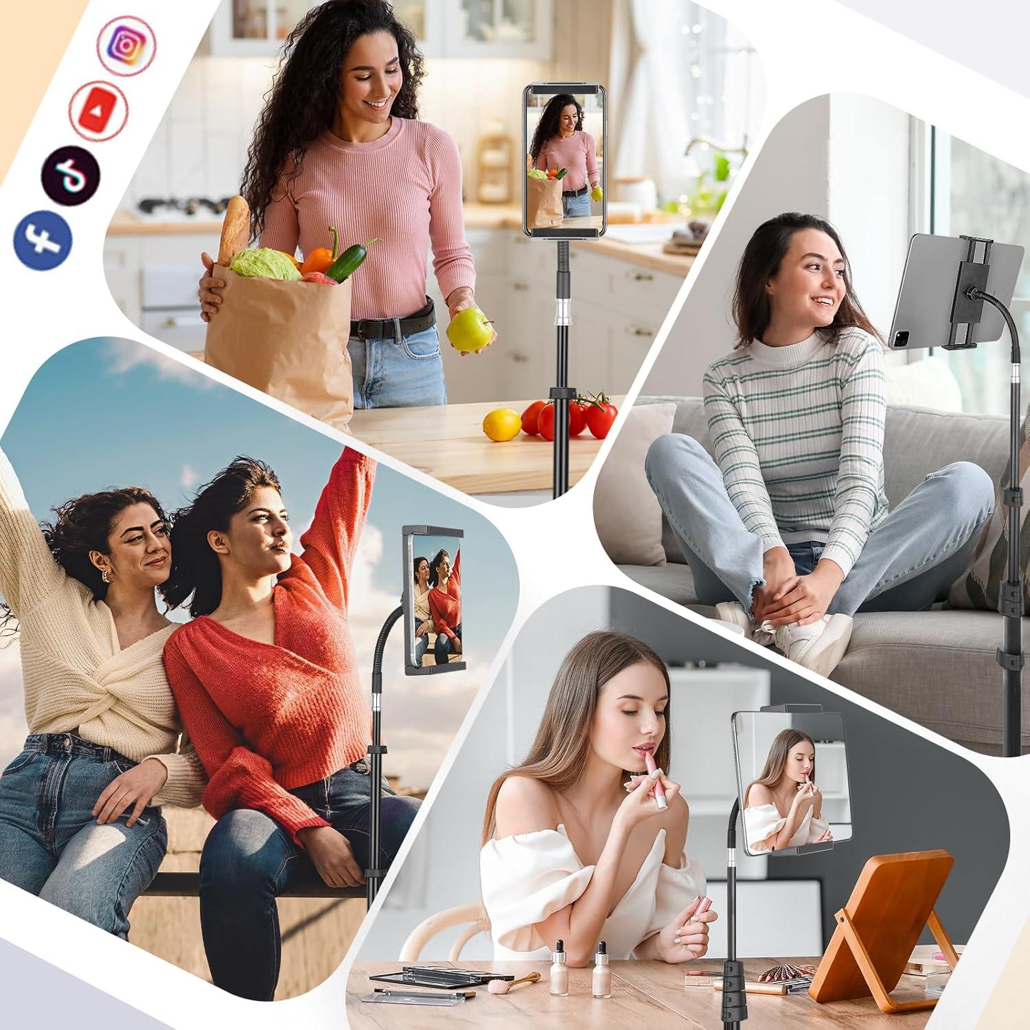 Soporte de trípode ajustable Aureday 67" (170.2 cm) para tabletas