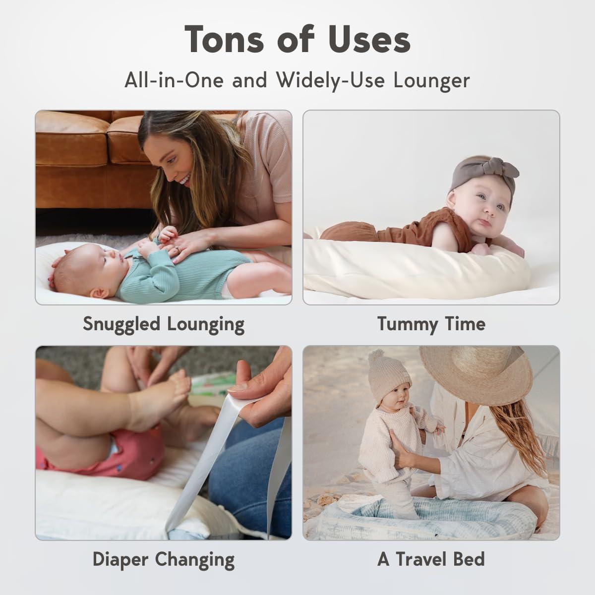 Sofá para Bebés CooCooBaby Azul 100% Algodón Transpirable