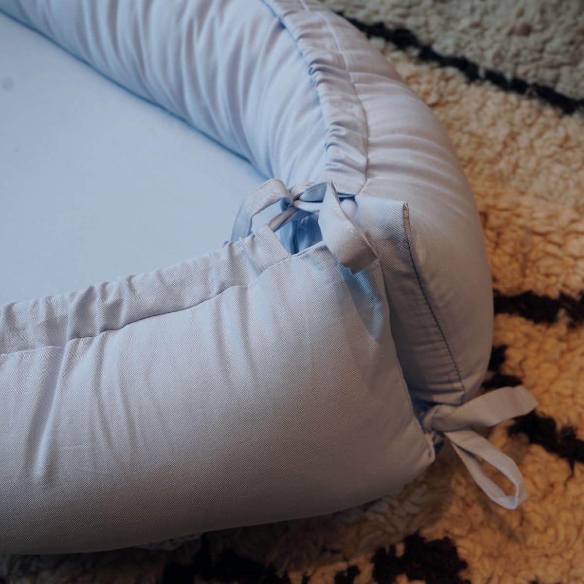 Sofá para Bebés CooCooBaby Azul 100% Algodón Transpirable