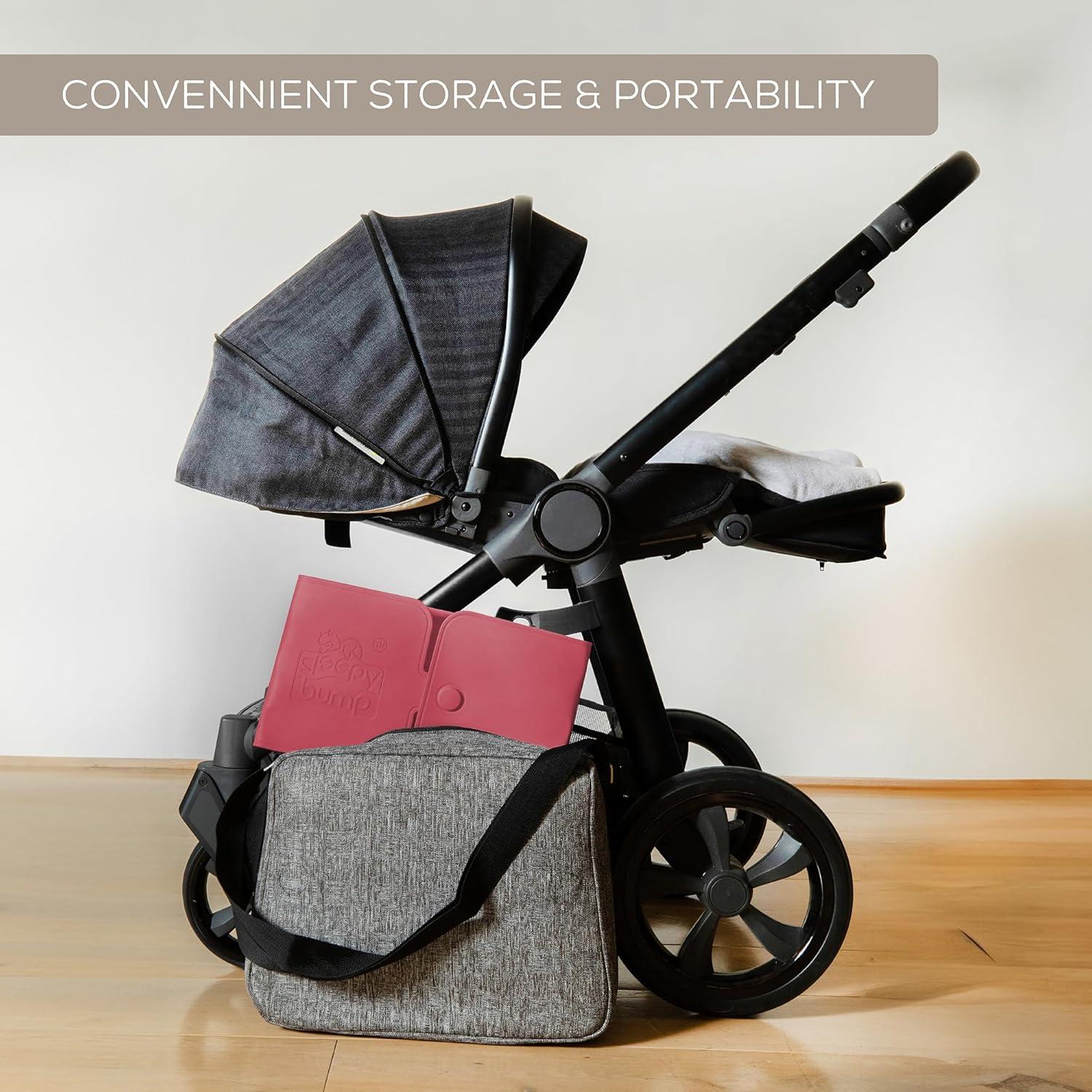 Colchoneta de Columpio para Cochecito de Bebé SleepyBump - Burdeos