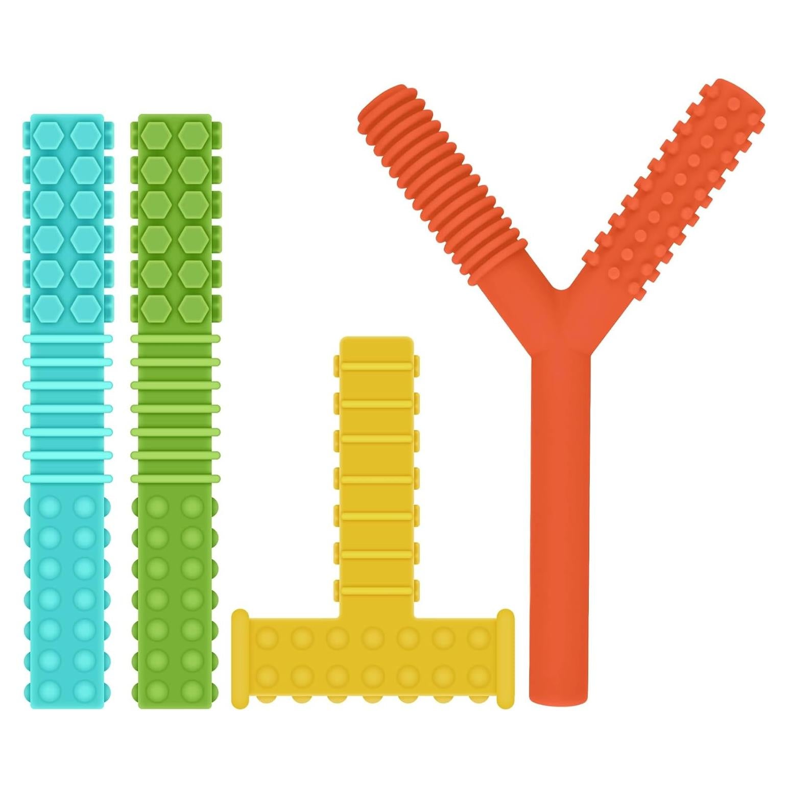 Juguetes Masticables Sensoriales ERKOON para Niños Autistas - 4 Piezas