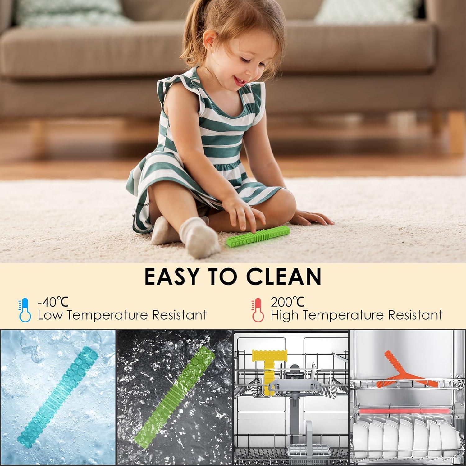 Juguetes Masticables Sensoriales ERKOON para Niños Autistas - 4 Piezas