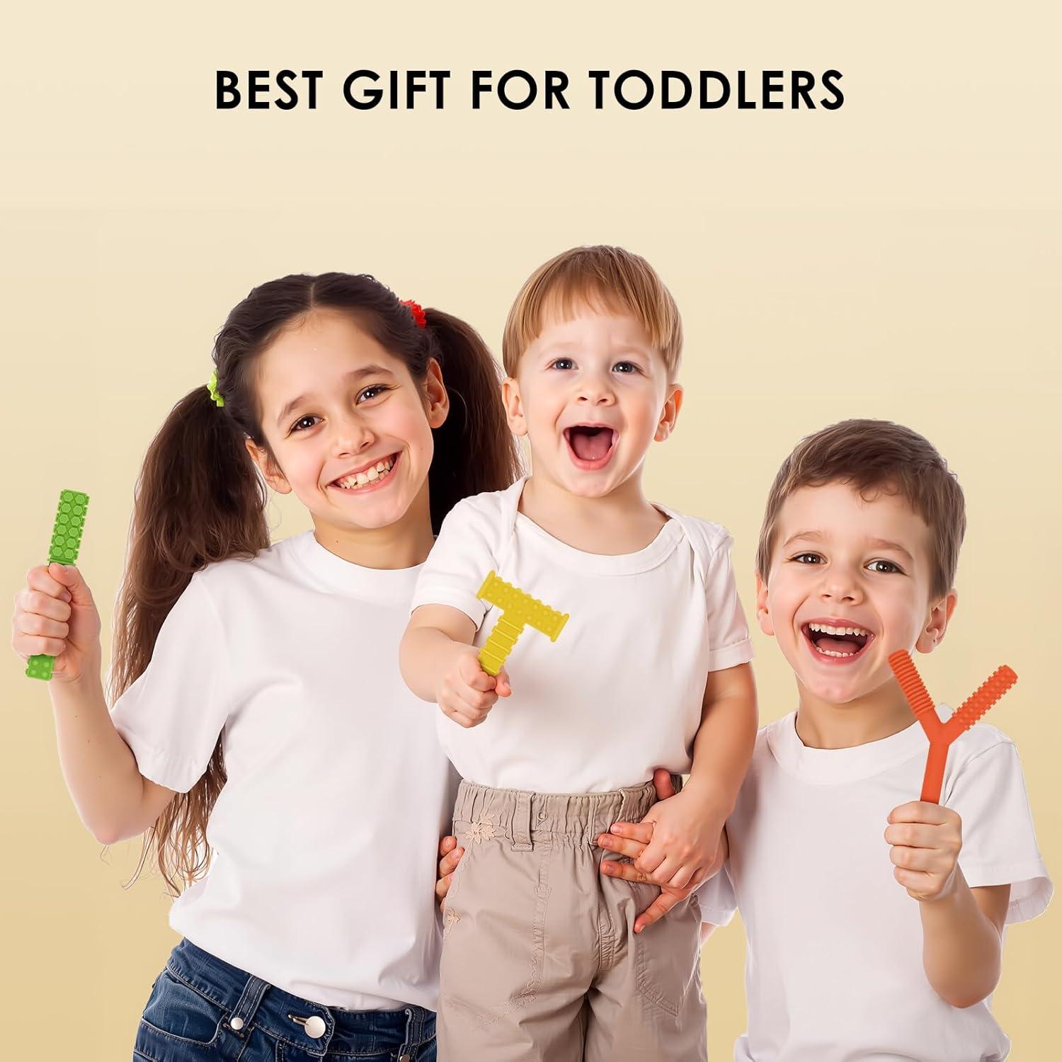 Juguetes Masticables Sensoriales ERKOON para Niños Autistas - 4 Piezas