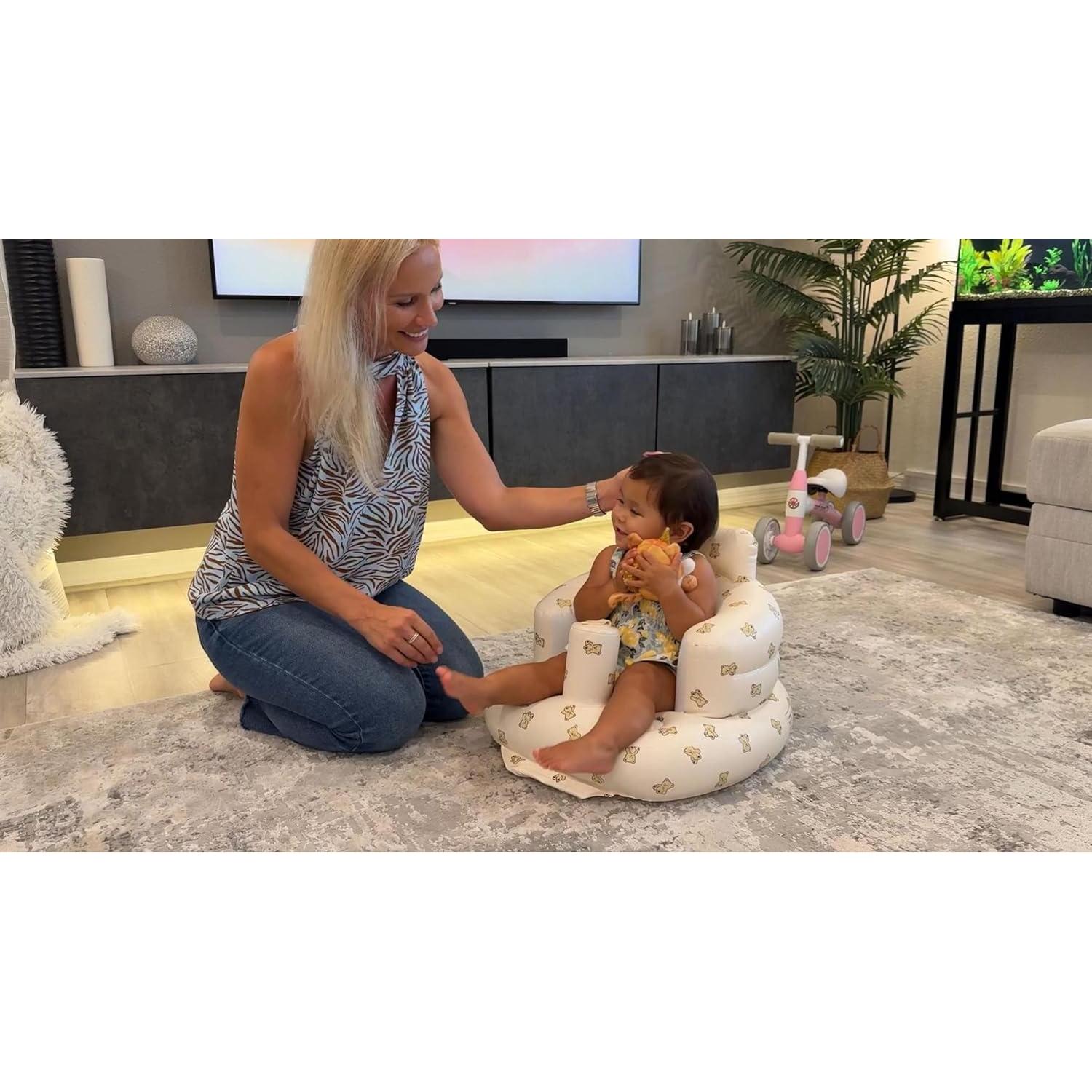 Silla Inflable para Bebé Momsnug con Bomba - Oso