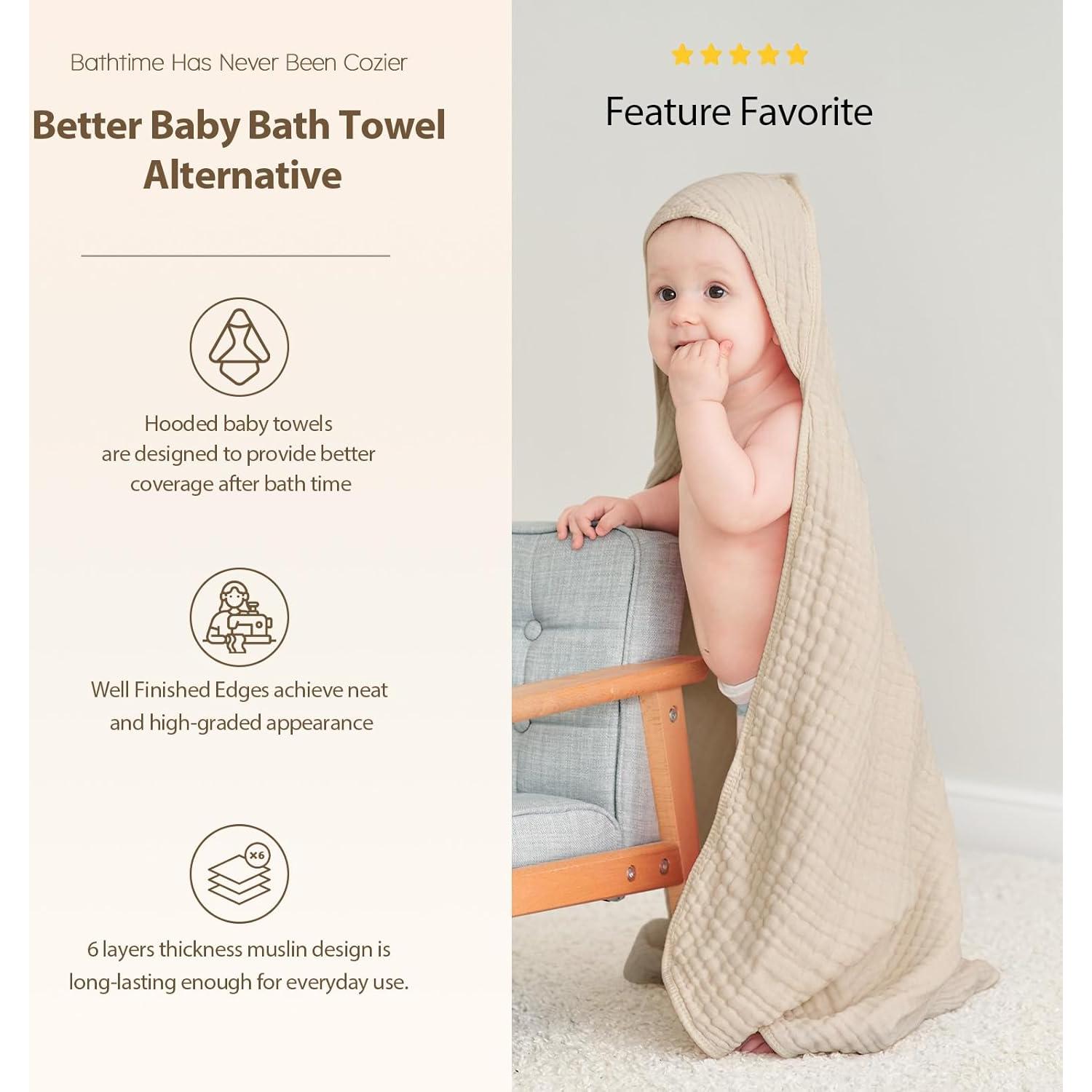 Toallas con Capucha para Bebés Unnivoll 81x81 cm 100% Algodón