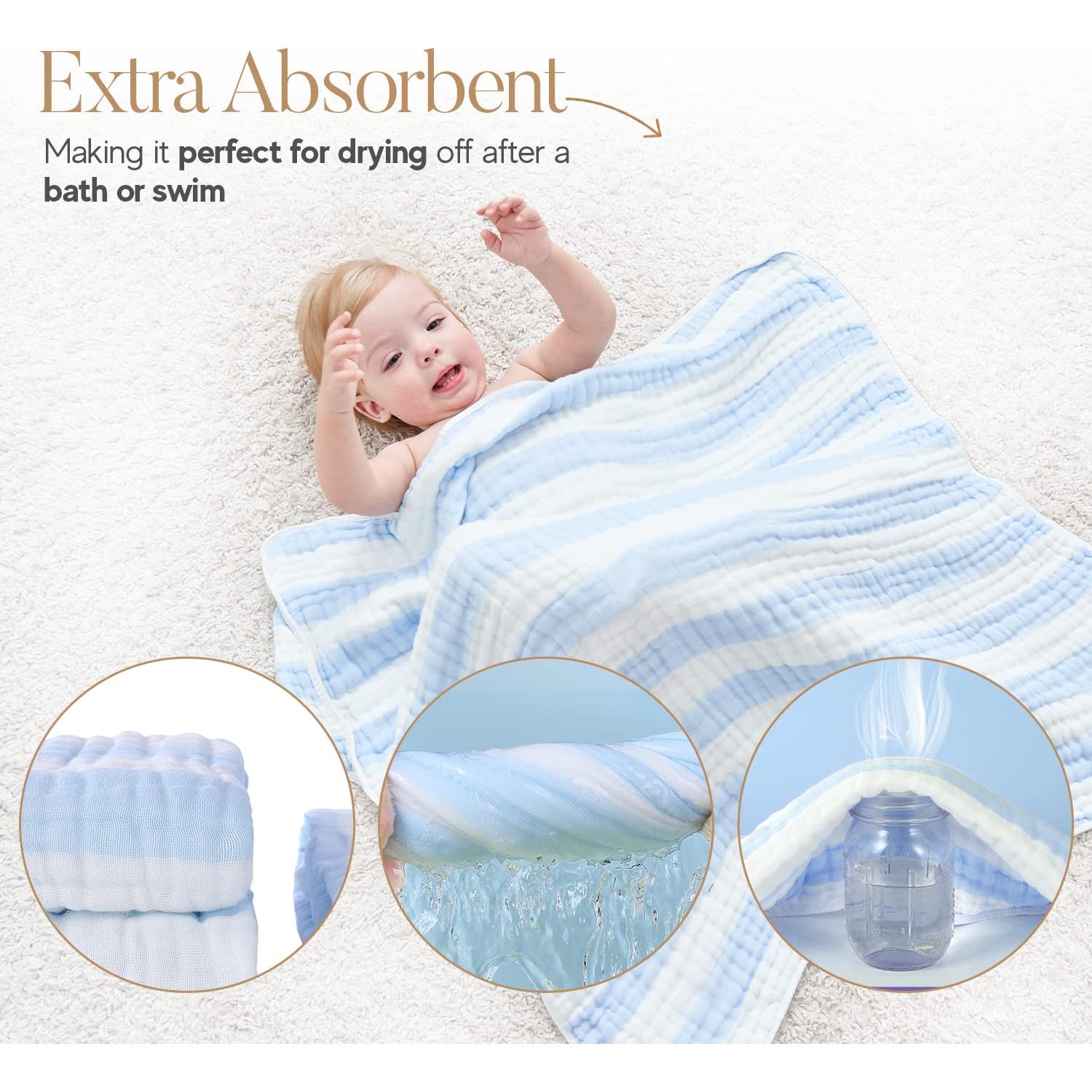 Toalla con Capucha de Muselina HardNok 81x81cm 100% Algodón