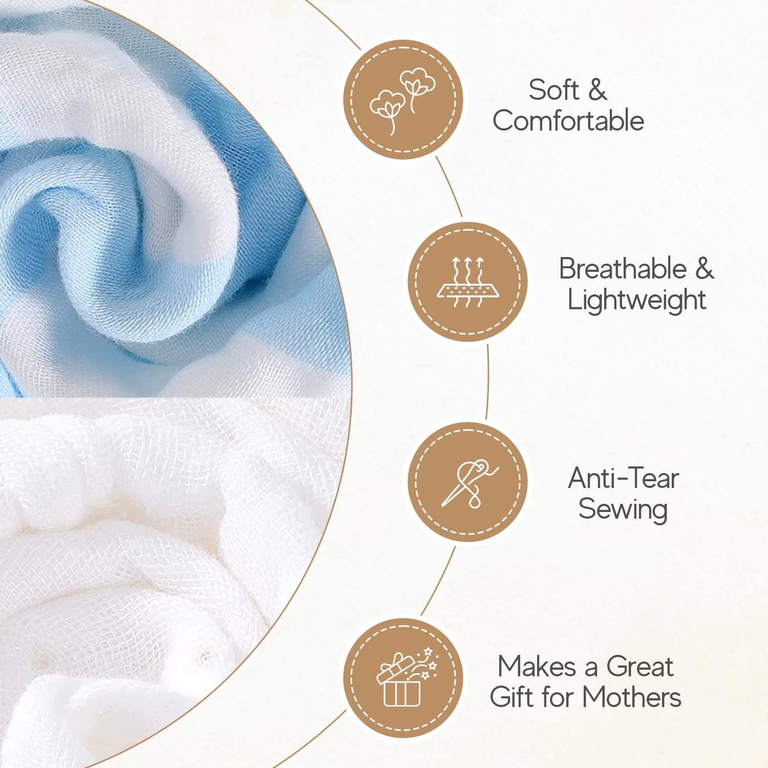 Toalla con Capucha de Muselina HardNok 81x81cm 100% Algodón