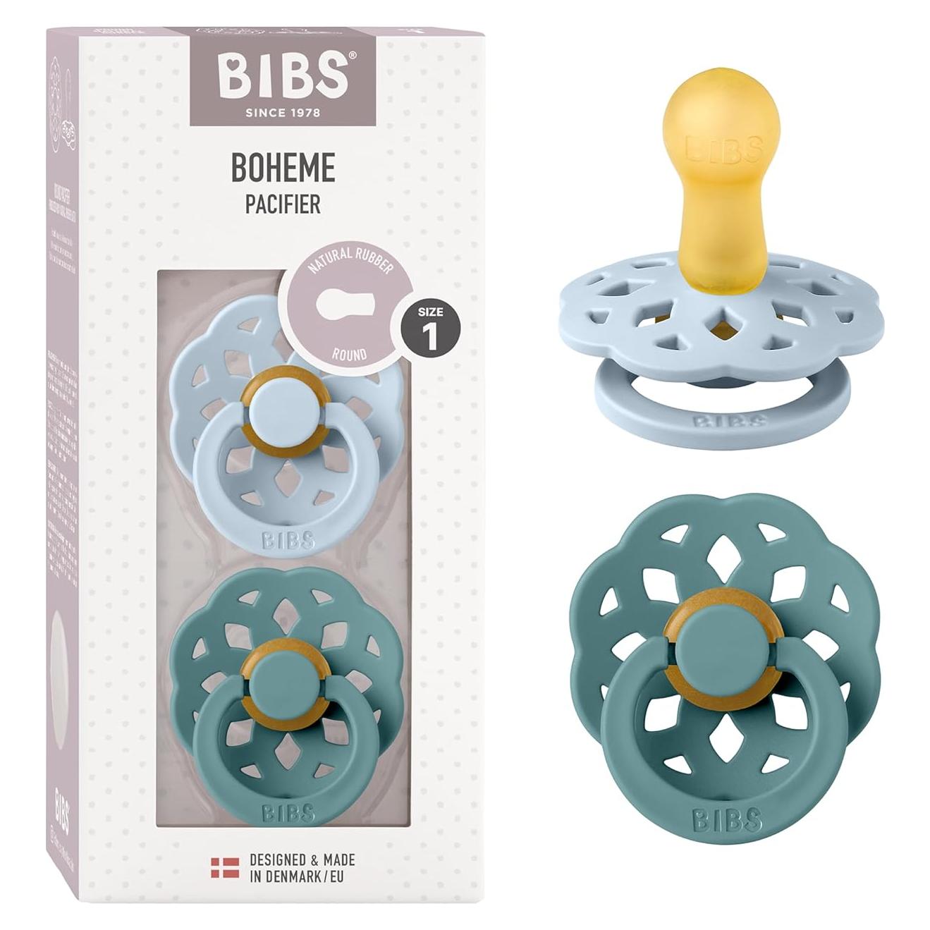 Chupete BIBS Boheme 2-Pack 0-6 meses Azul Bebé