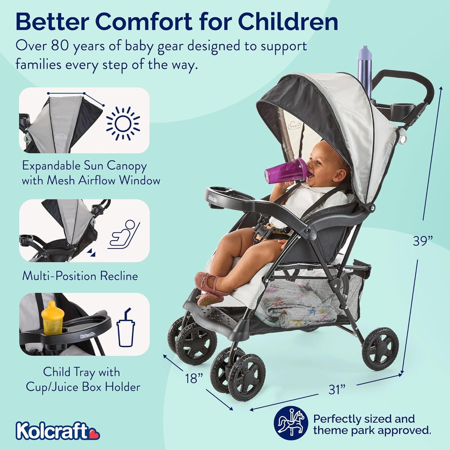 Carrito de Paraguas Ligero Kolcraft KL029 Gris Pizarra