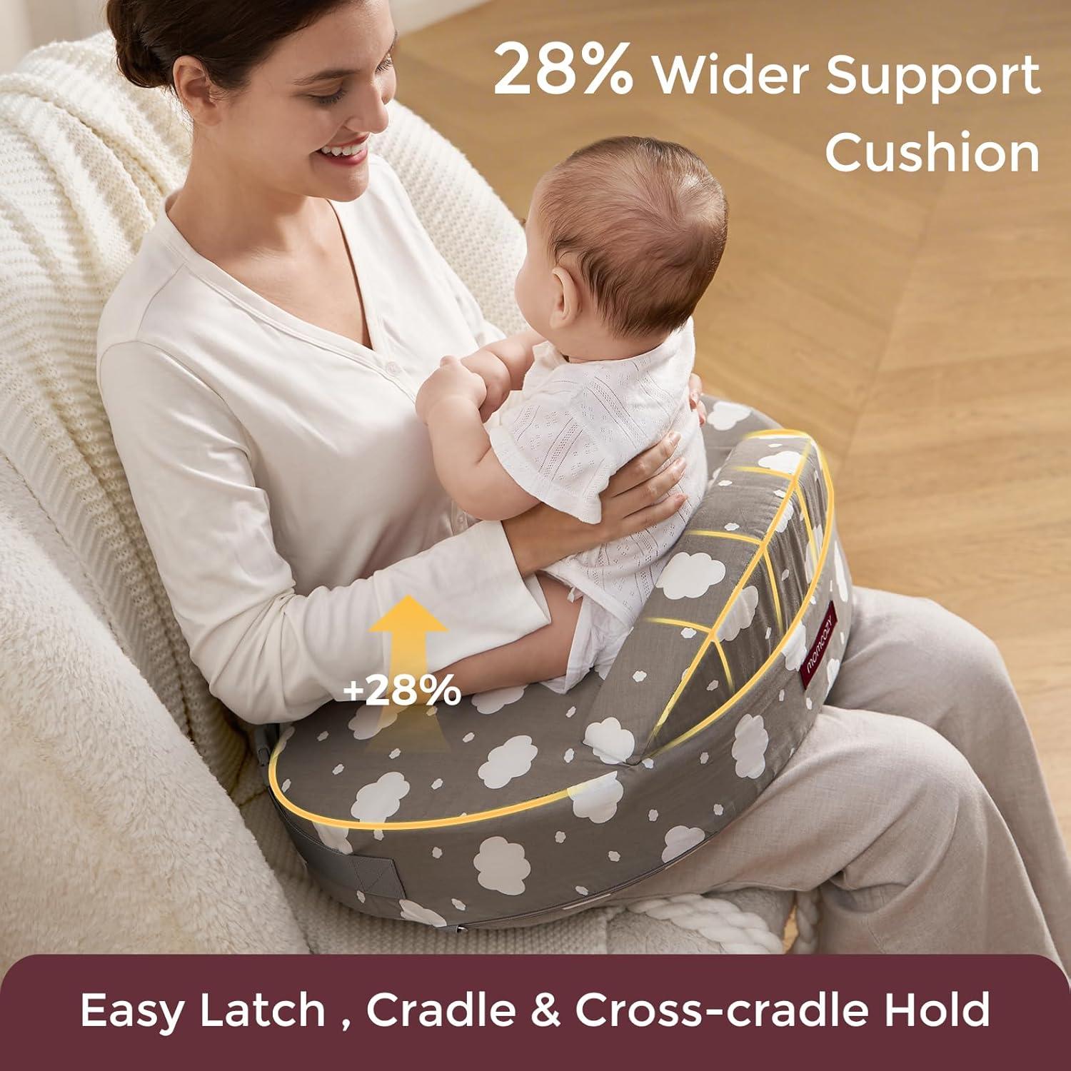 Almohada de Lactancia Momcozy CozyLite - Espuma de Memoria Ergonómica