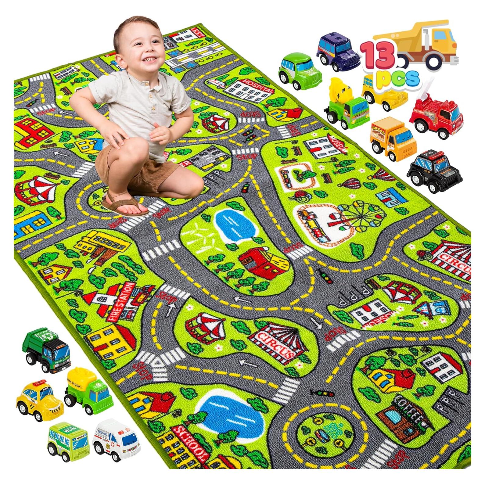 Alfombrilla de Juego Joyin 148.6x80 cm con 12 Coches