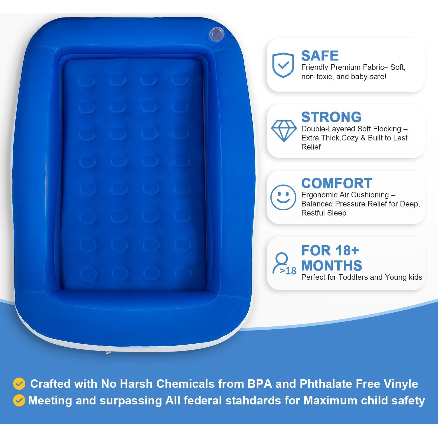 Cama de viaje inflable LOREINTA para niños pequeños - 170x130cm