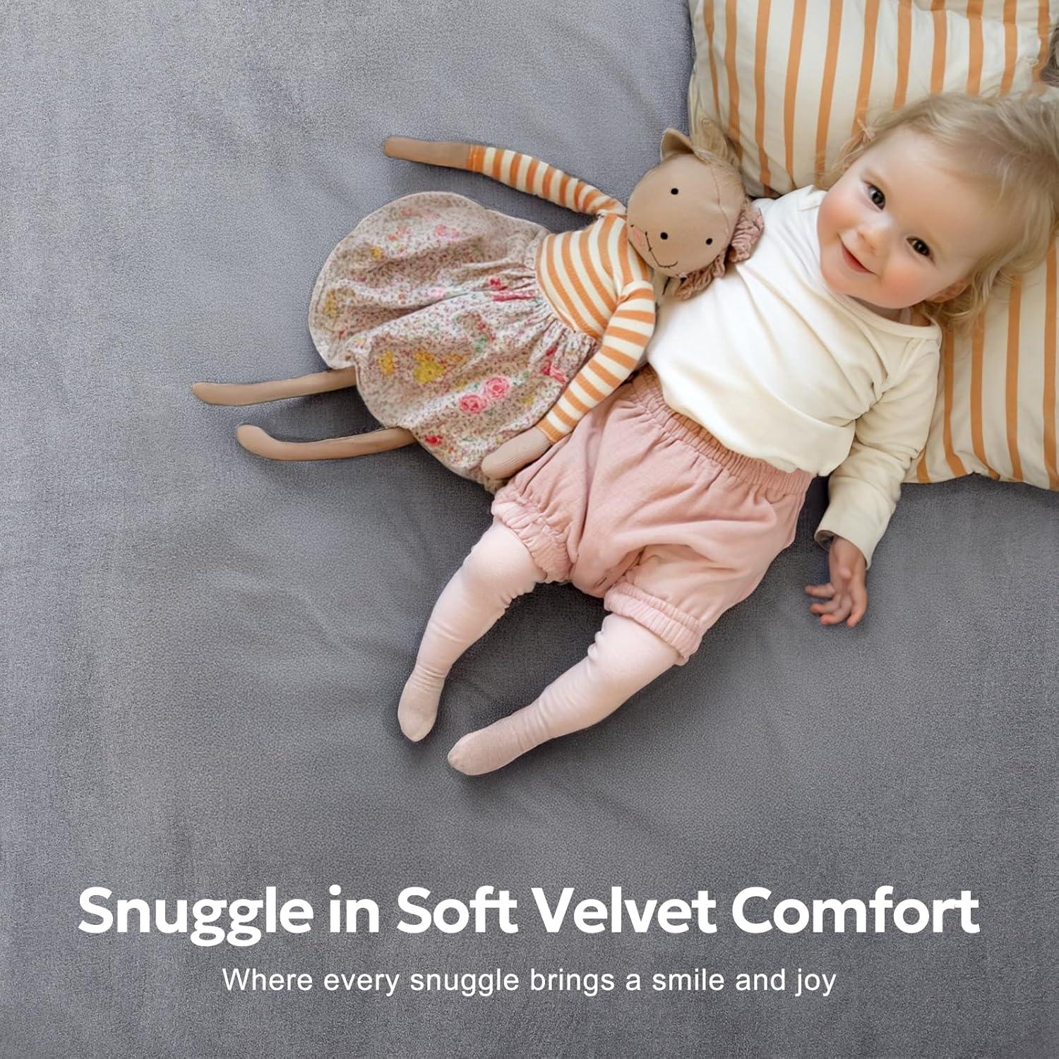 Alfombra de Juego Terciopelo Mallify 127x127 cm Antideslizante