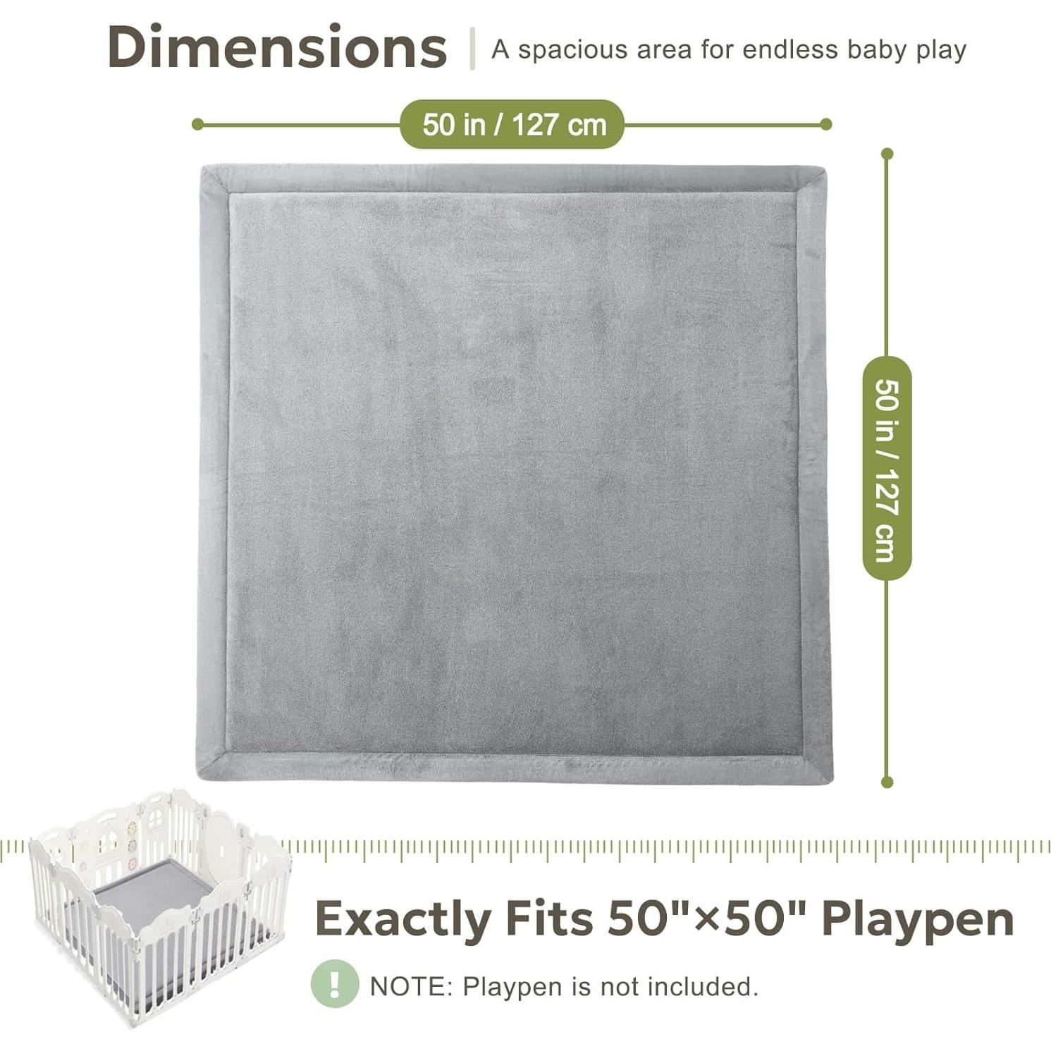 Alfombra de Juego Terciopelo Mallify 127x127 cm Antideslizante