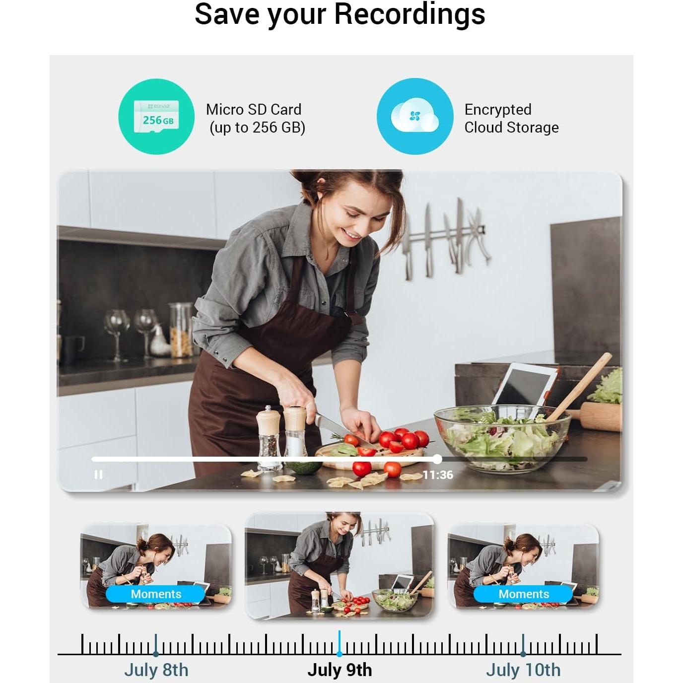 Cámara de Seguridad Wi-Fi EZVIZ C6CN 4MP Interior 360°