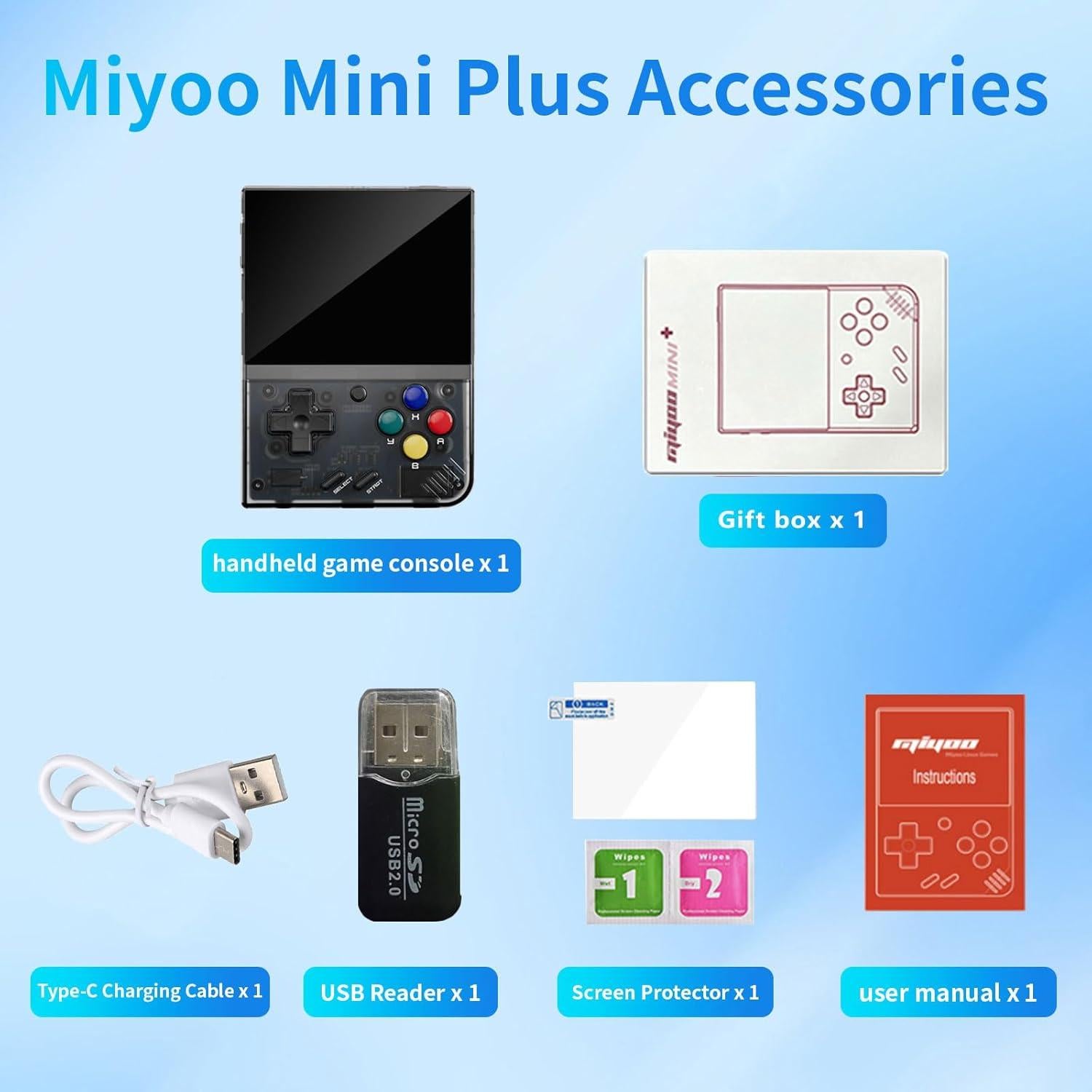 Consola de Juegos Retro Miyoo Mini Plus 64GB Pantalla IPS 3.5"