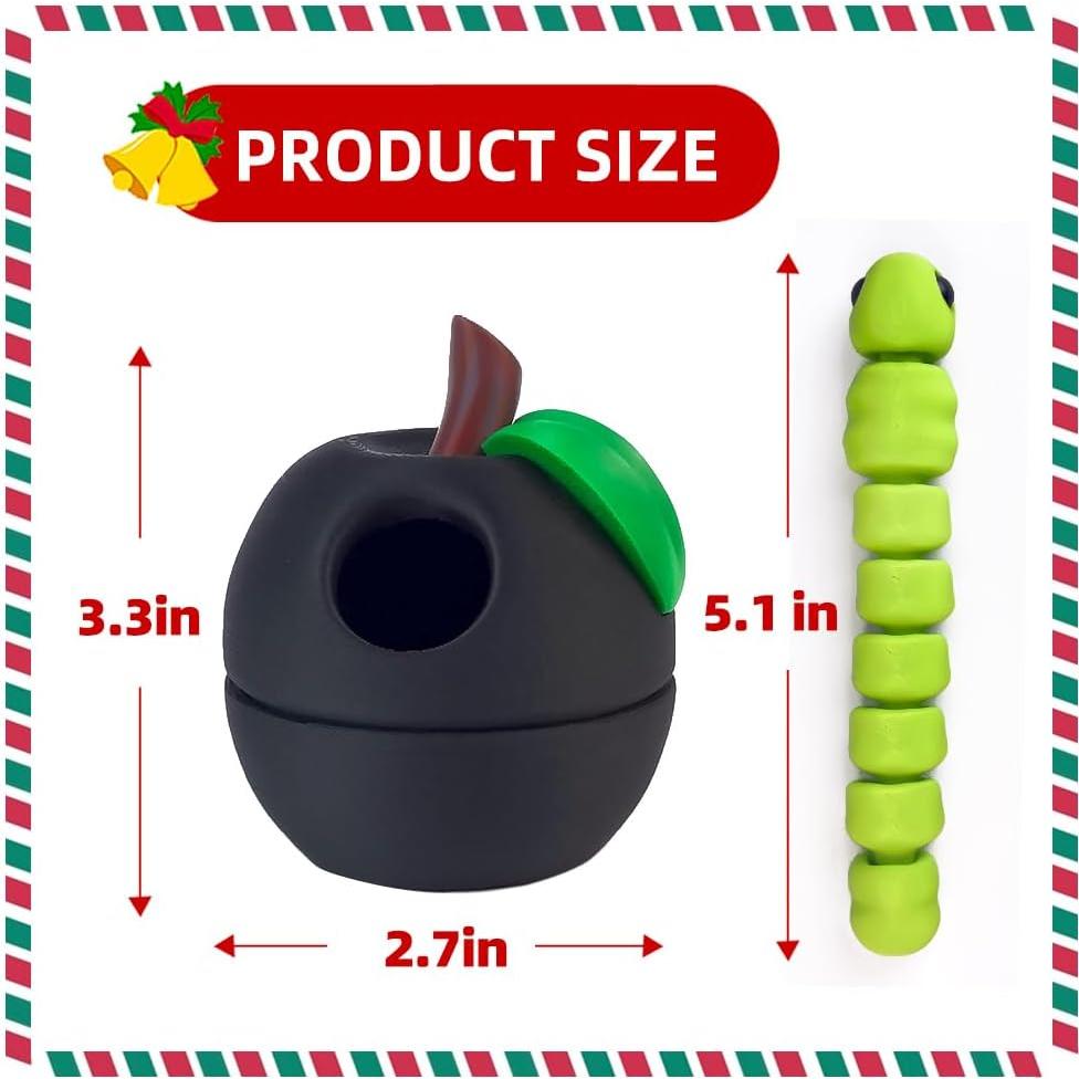 Juguete Educativo STEM Manzana 3D con Gusano WUQIREN Negro